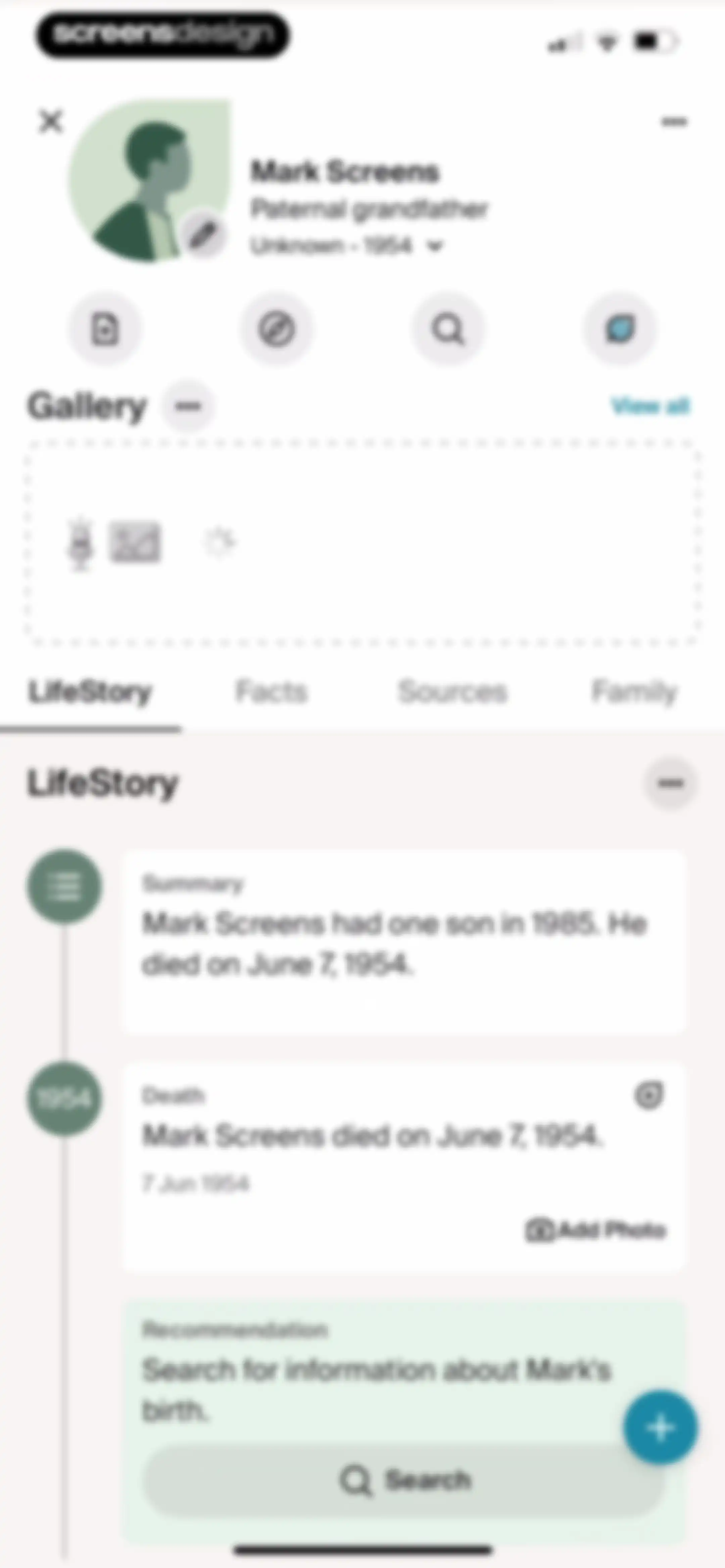 Ancestry: Family History & DNA screen 73