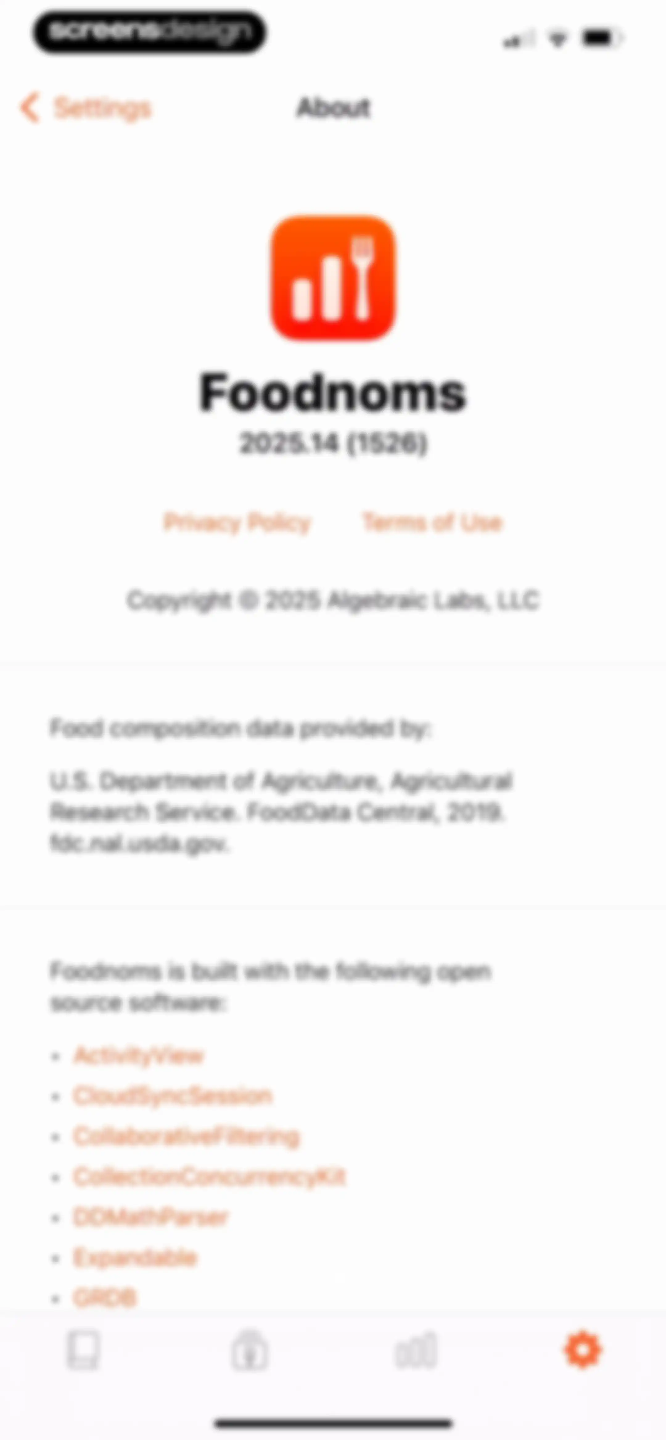 Nutrition Tracker: Foodnoms screen 197