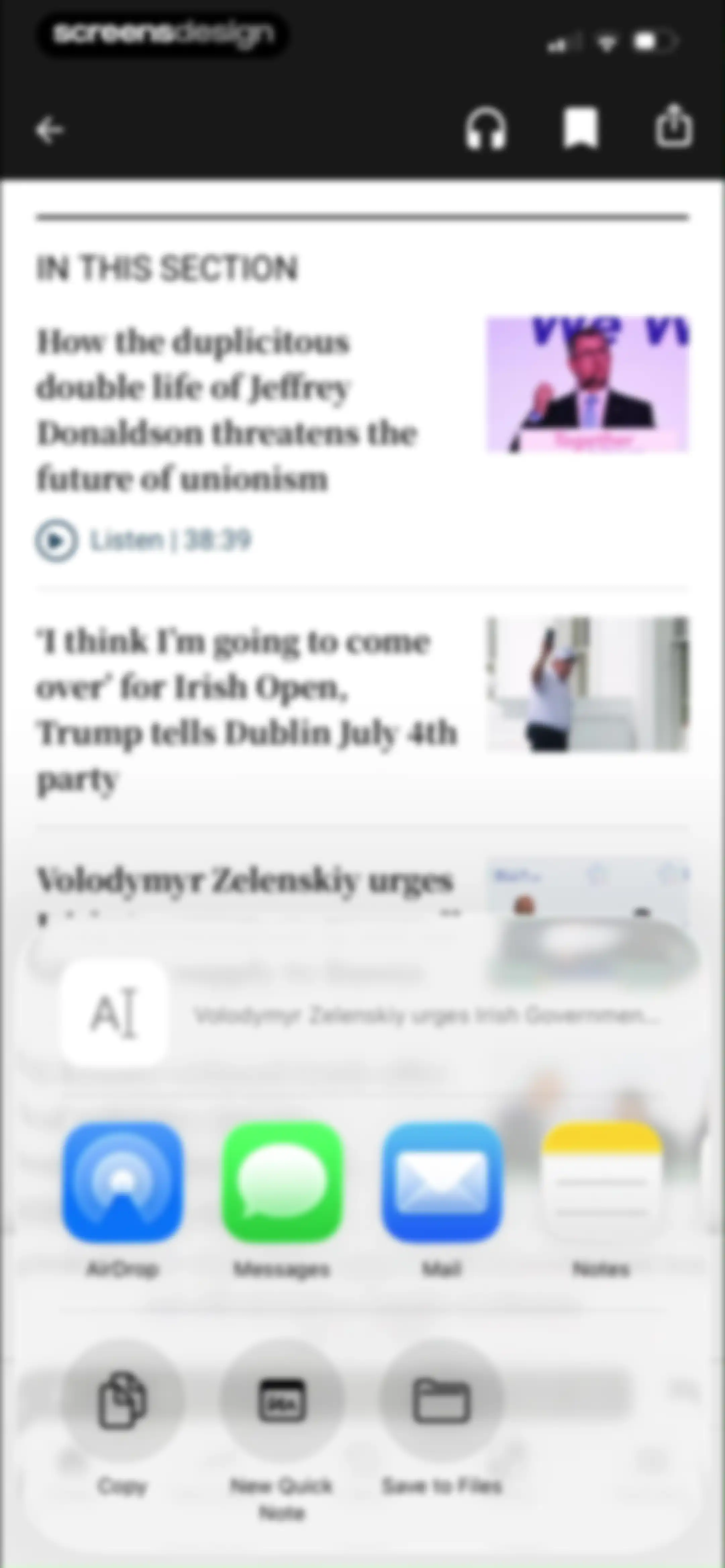 The Irish Times screen 24