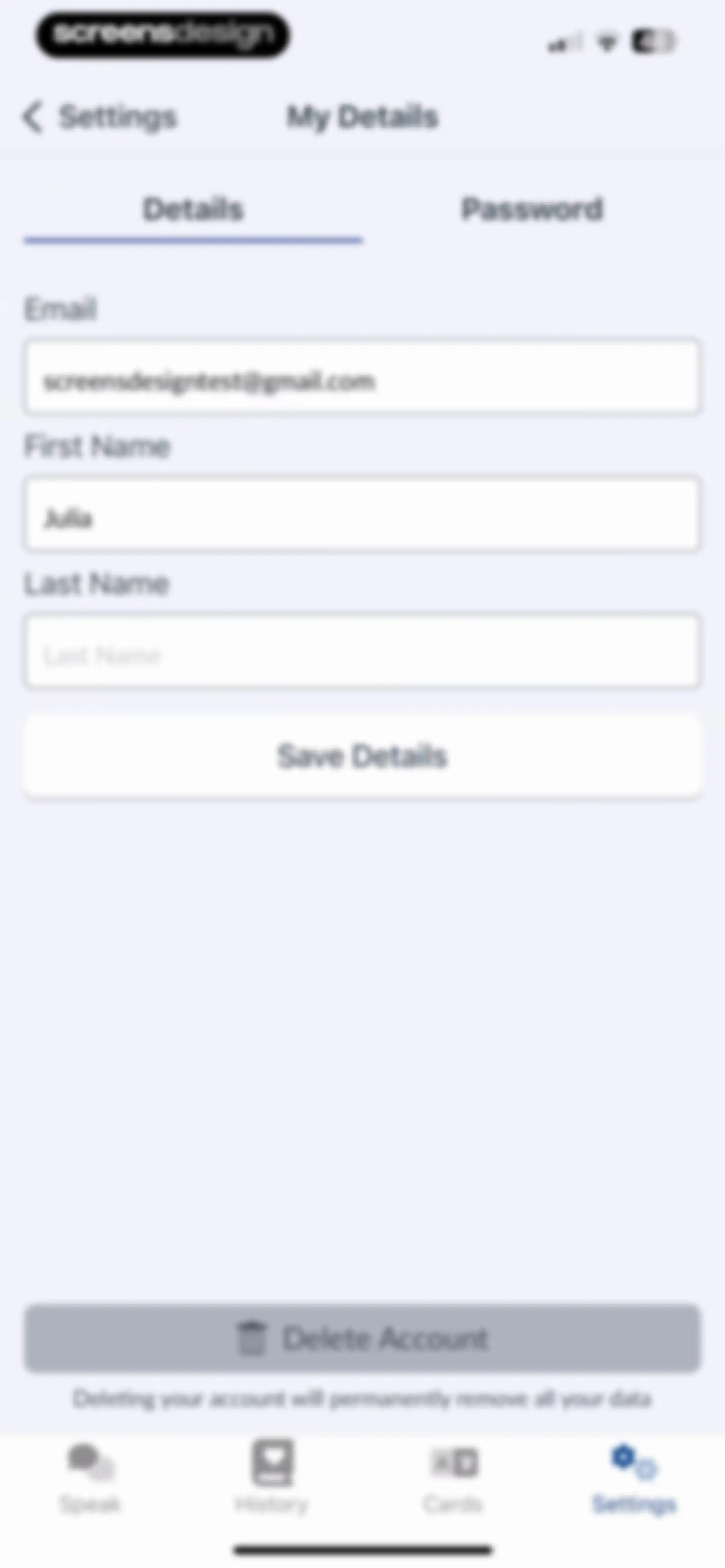 Langua: AI language learning screen 118