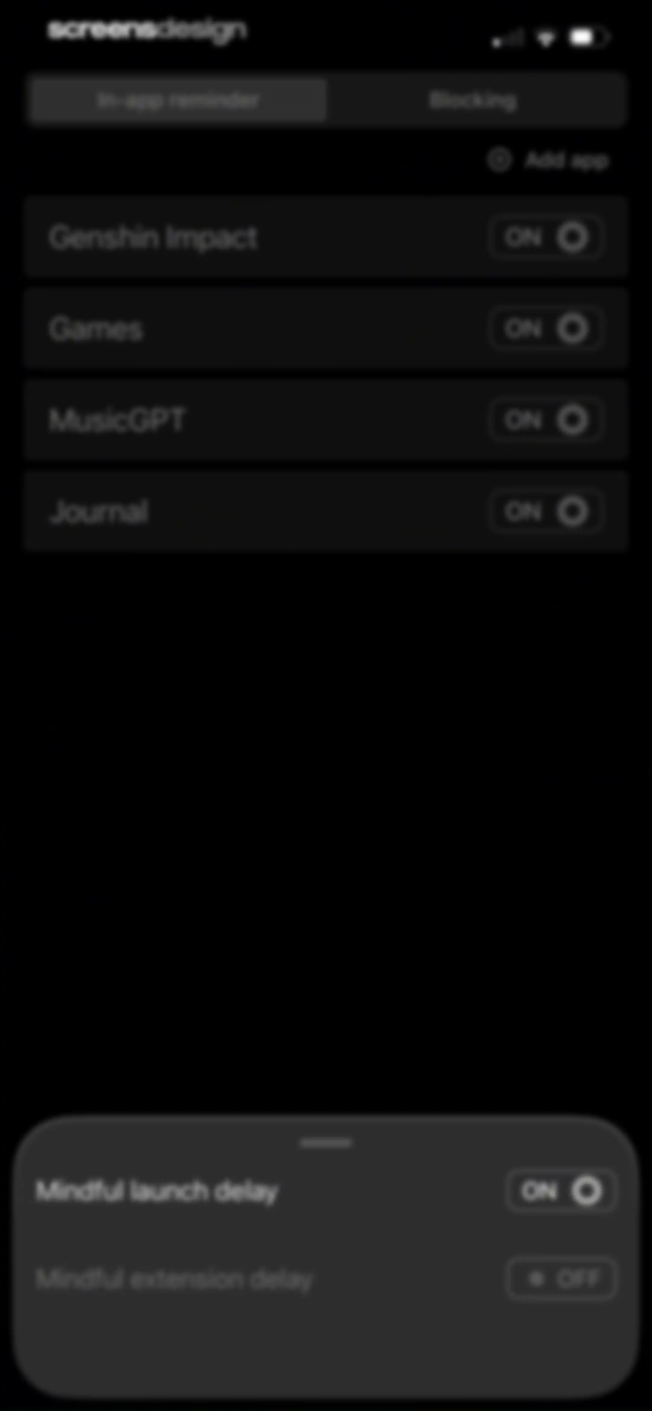 minimalist phone ® Block Apps screen 31