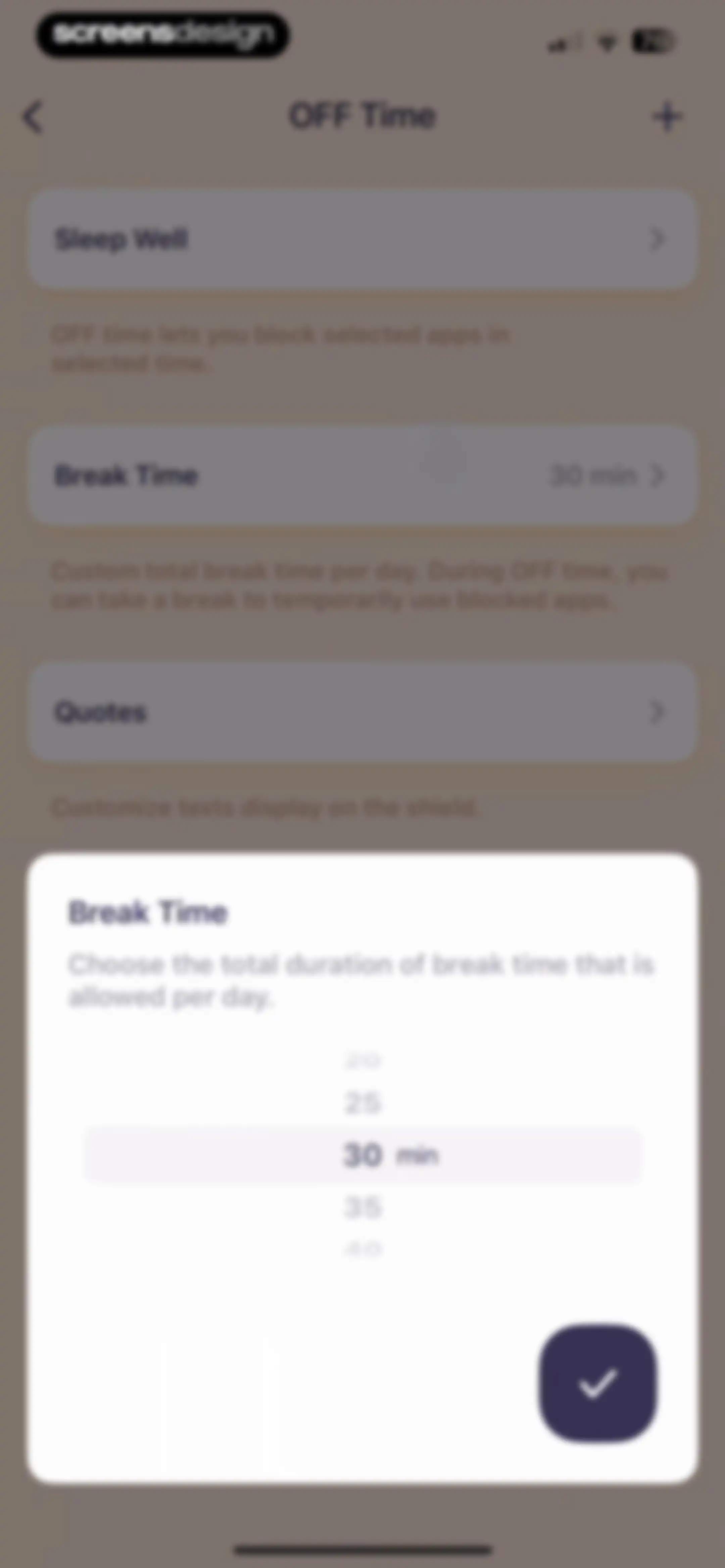 OffScreen: Screen Time Control screen 41