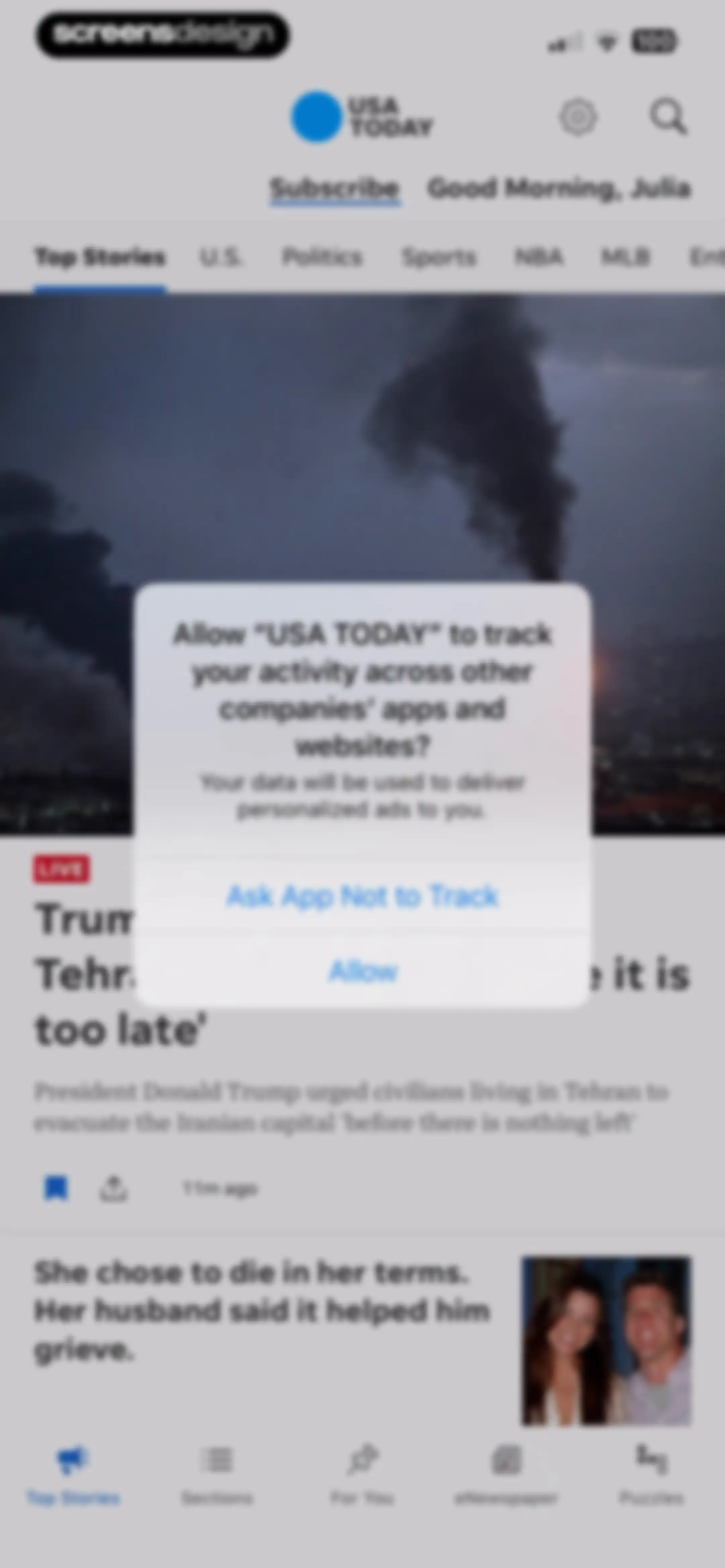 USA TODAY: US & Breaking News screen 30