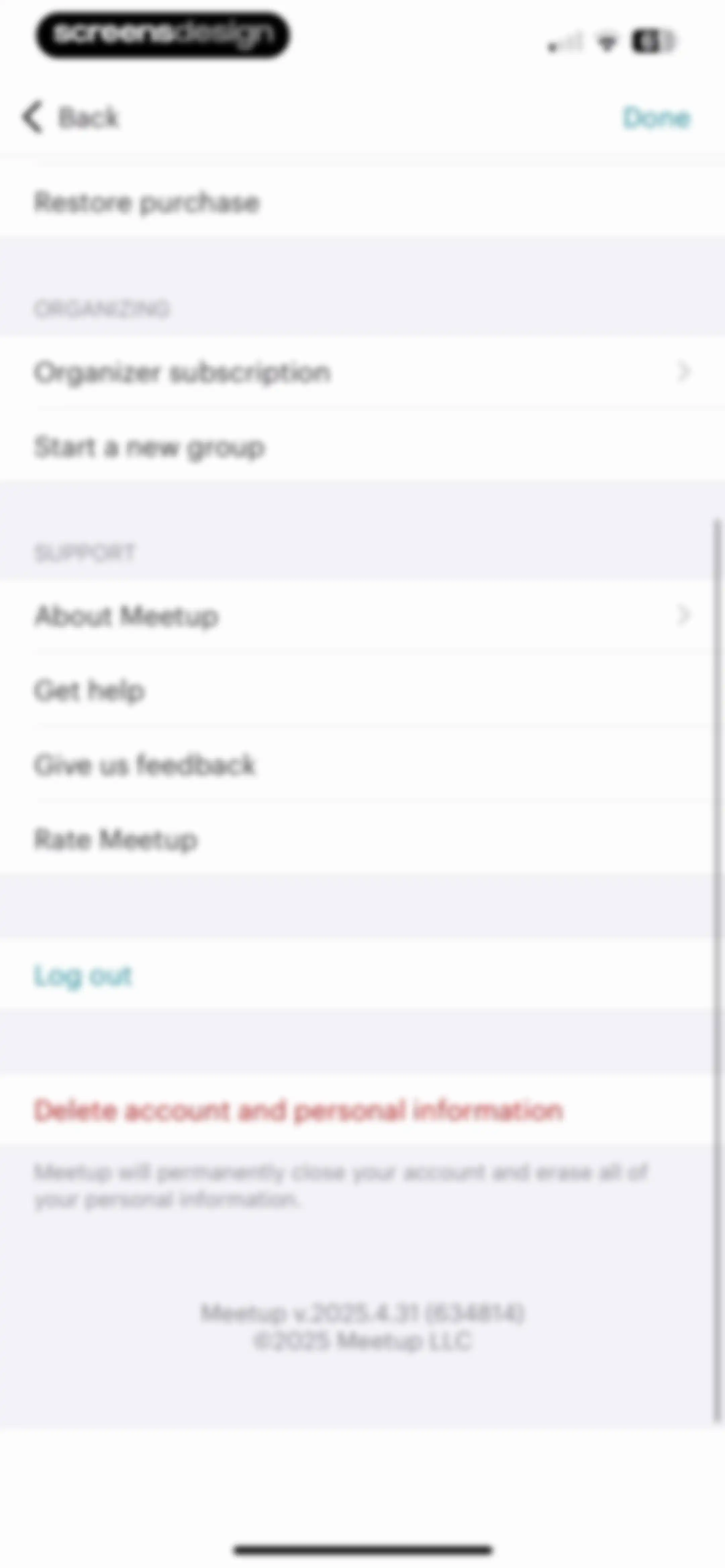 Meetup: Social Events & Groups screen 132