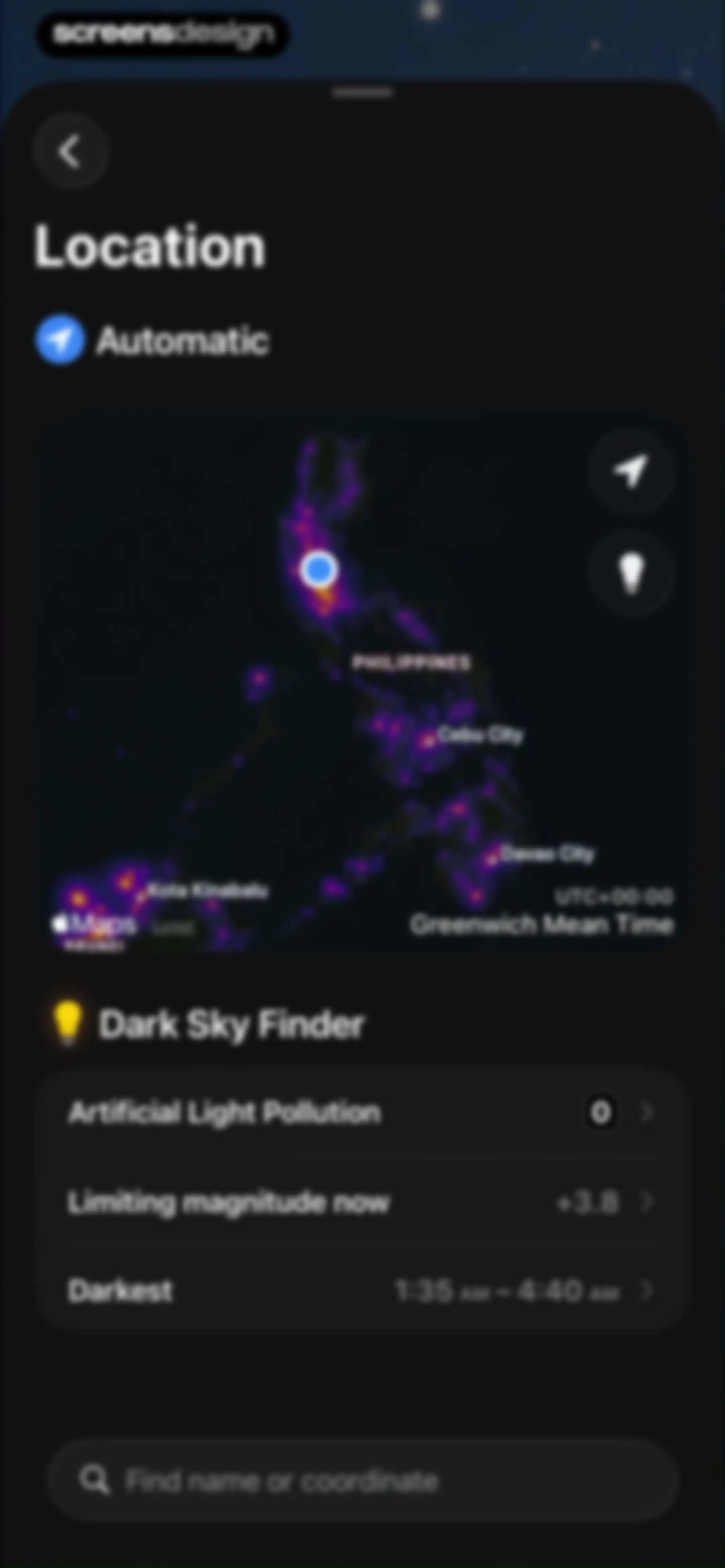Sky Guide screen 89
