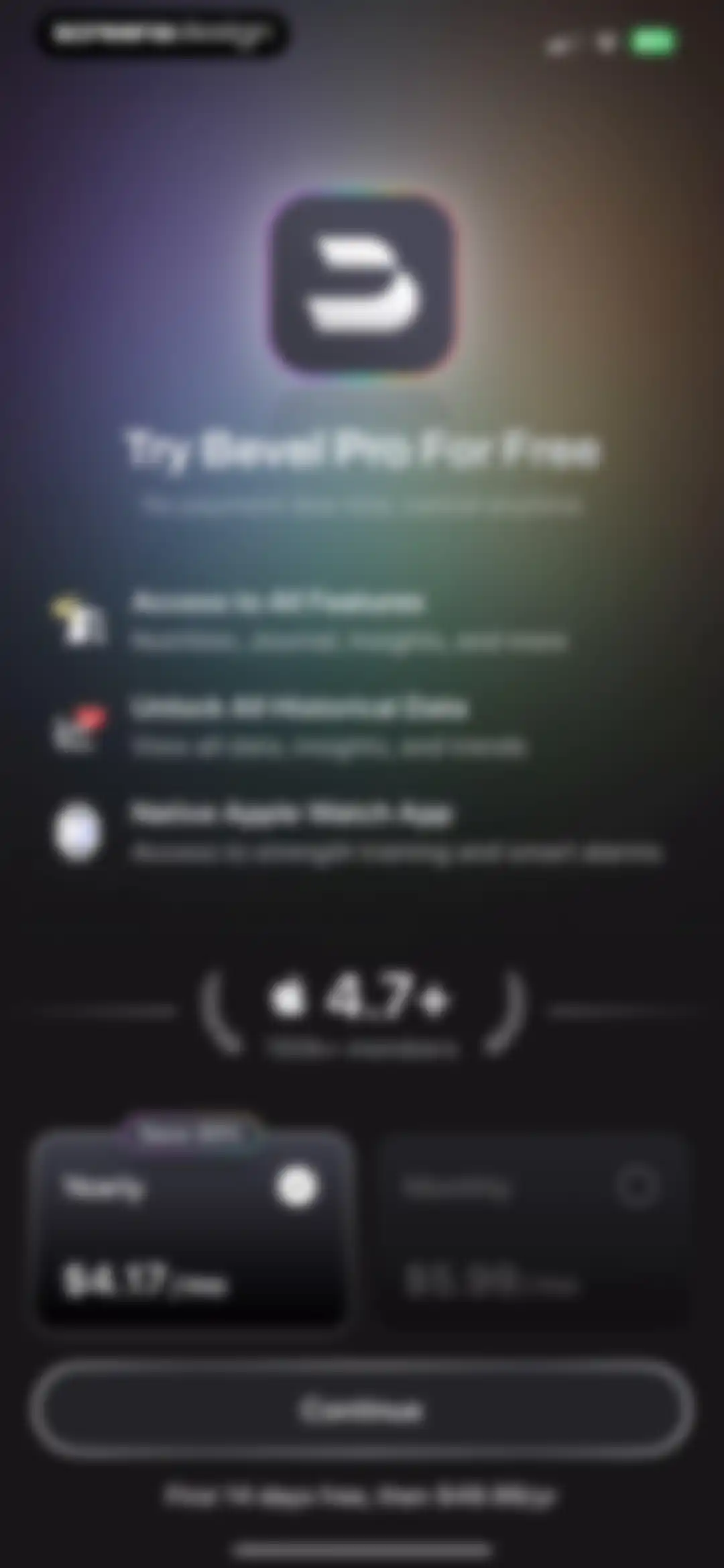 Bevel: AI Health Coach screen 44