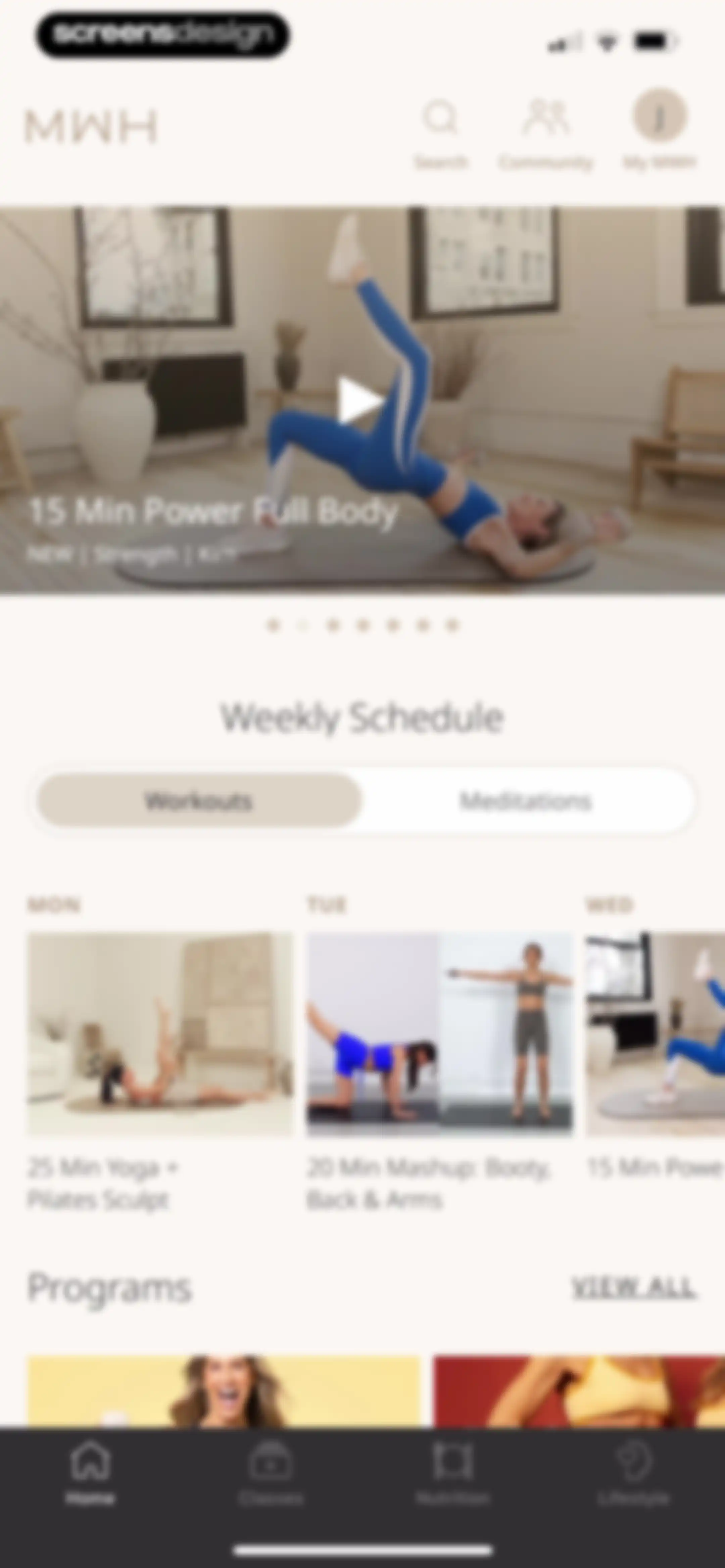 MWH: Fitness + Wellness screen 18