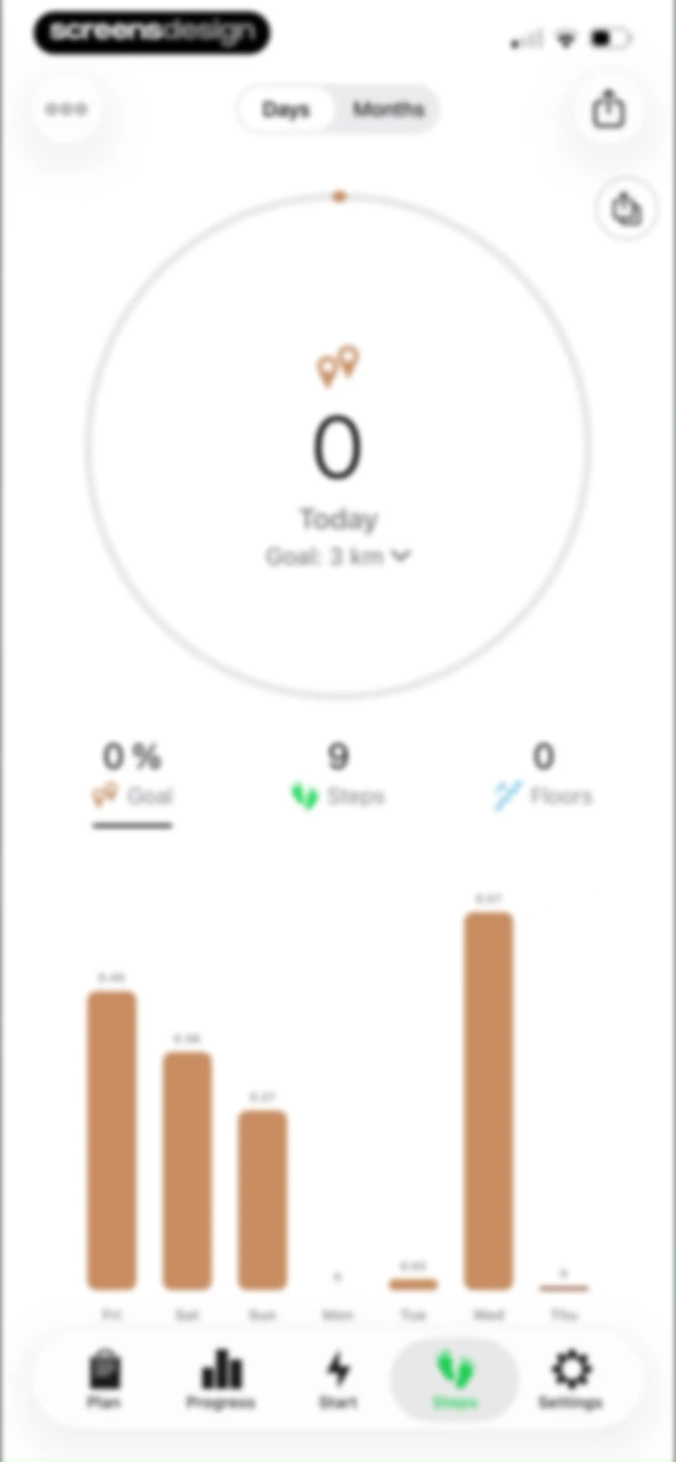 Running Walking Tracker Goals screen 77
