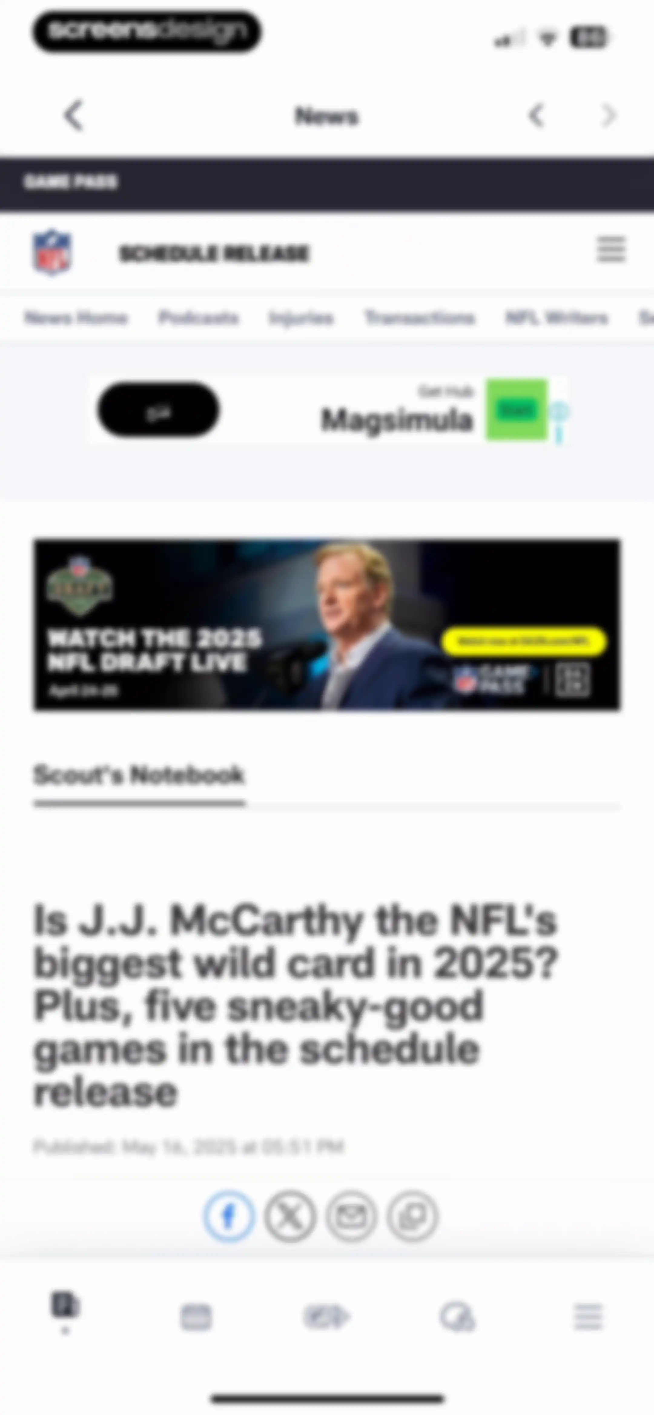 NFL screen 25