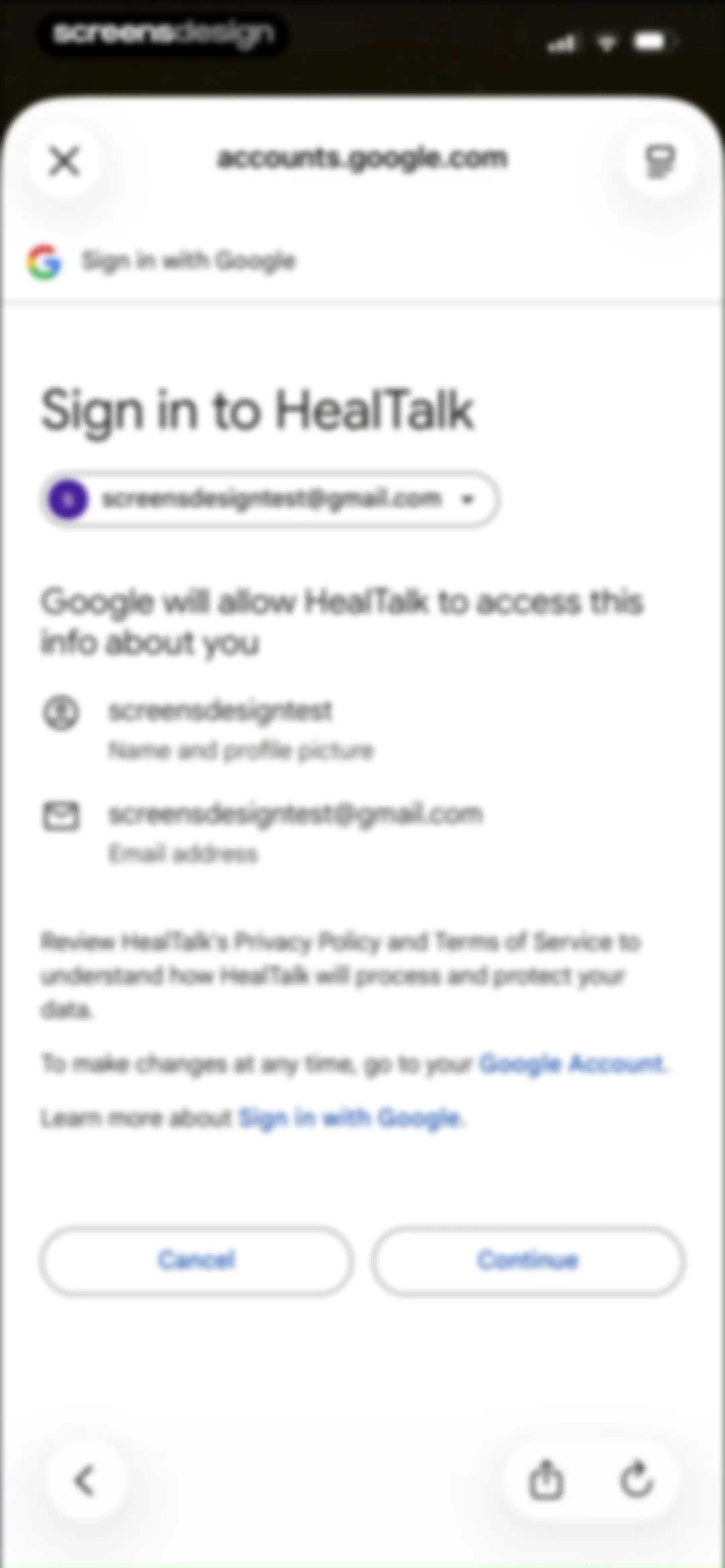 HealTalk - Text Reading screen 6