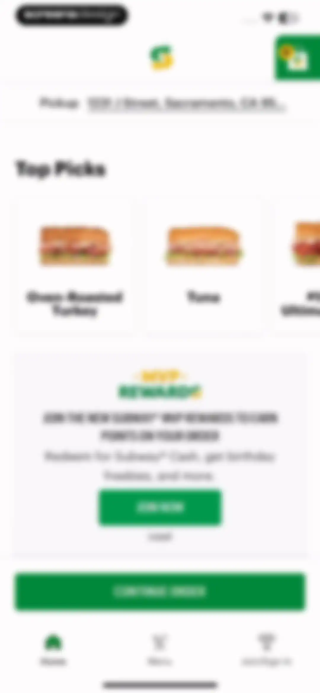 Subway® screen 48