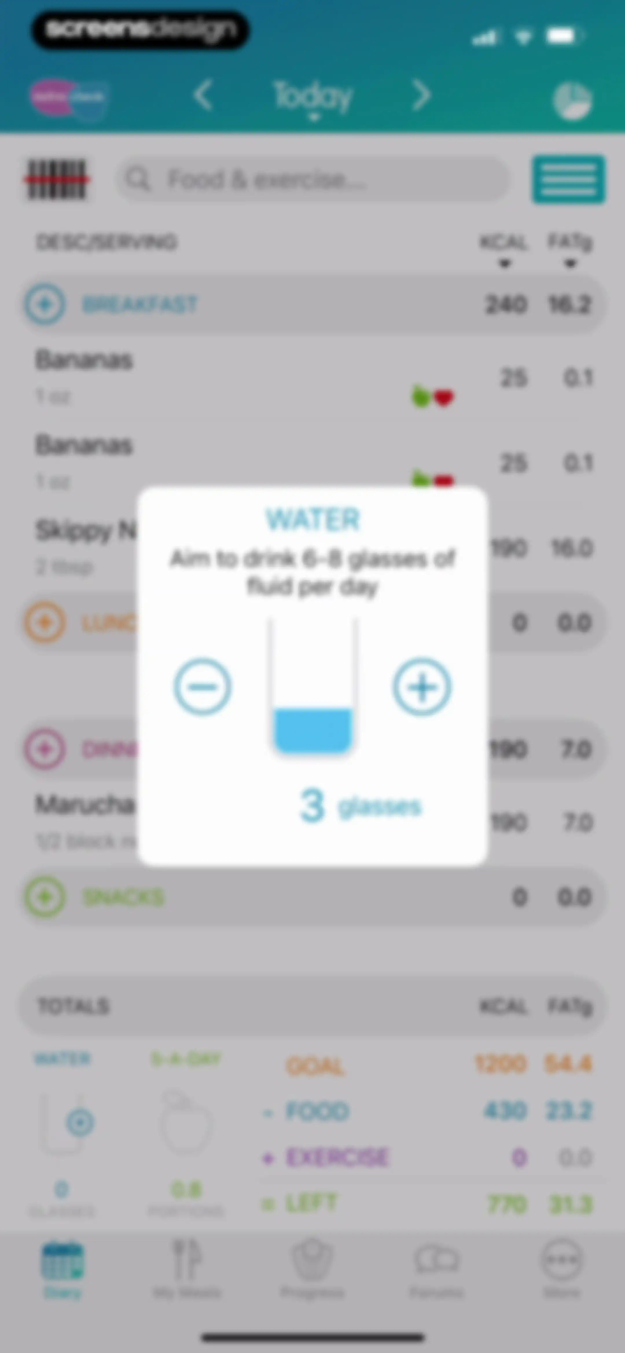Calorie Counter + screen 65