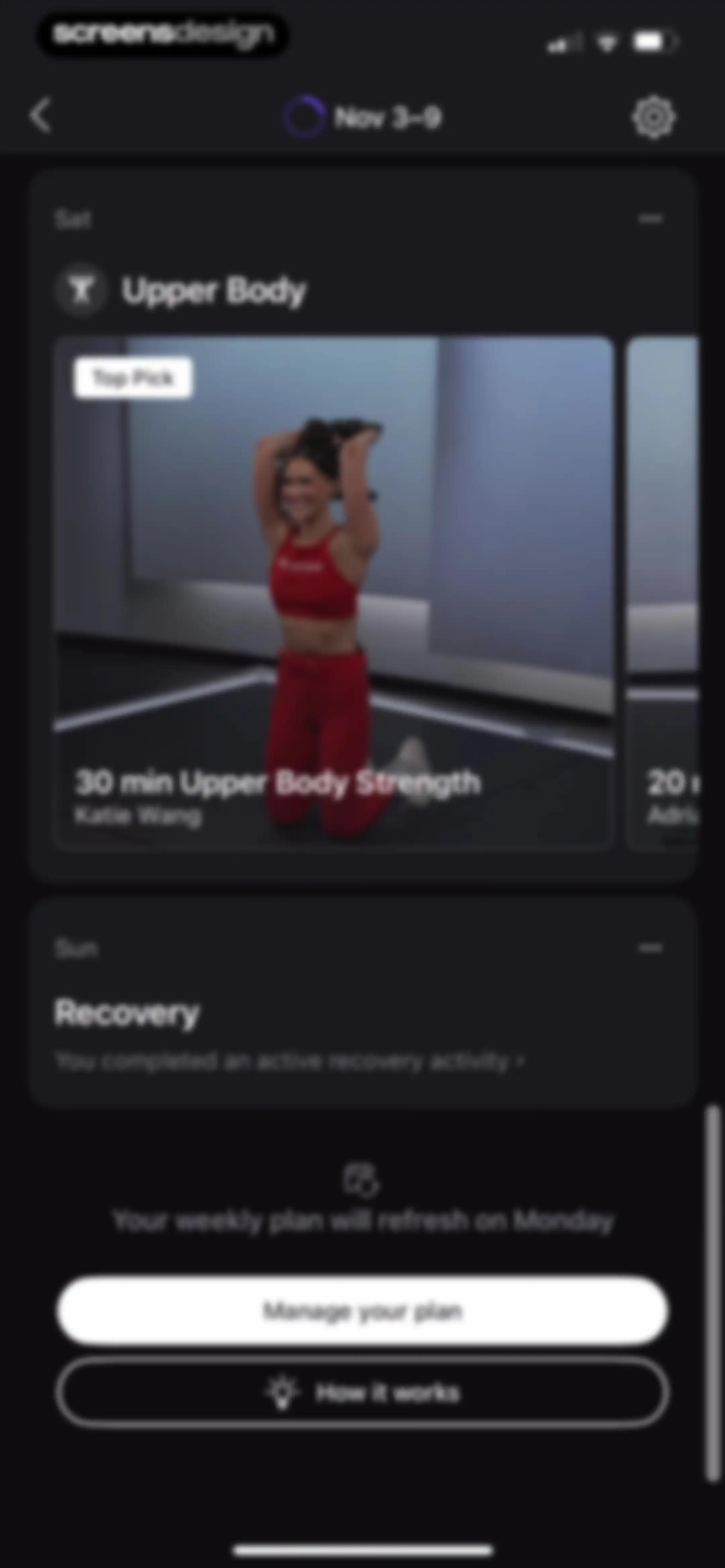 Peloton: Fitness & Workouts screen 107