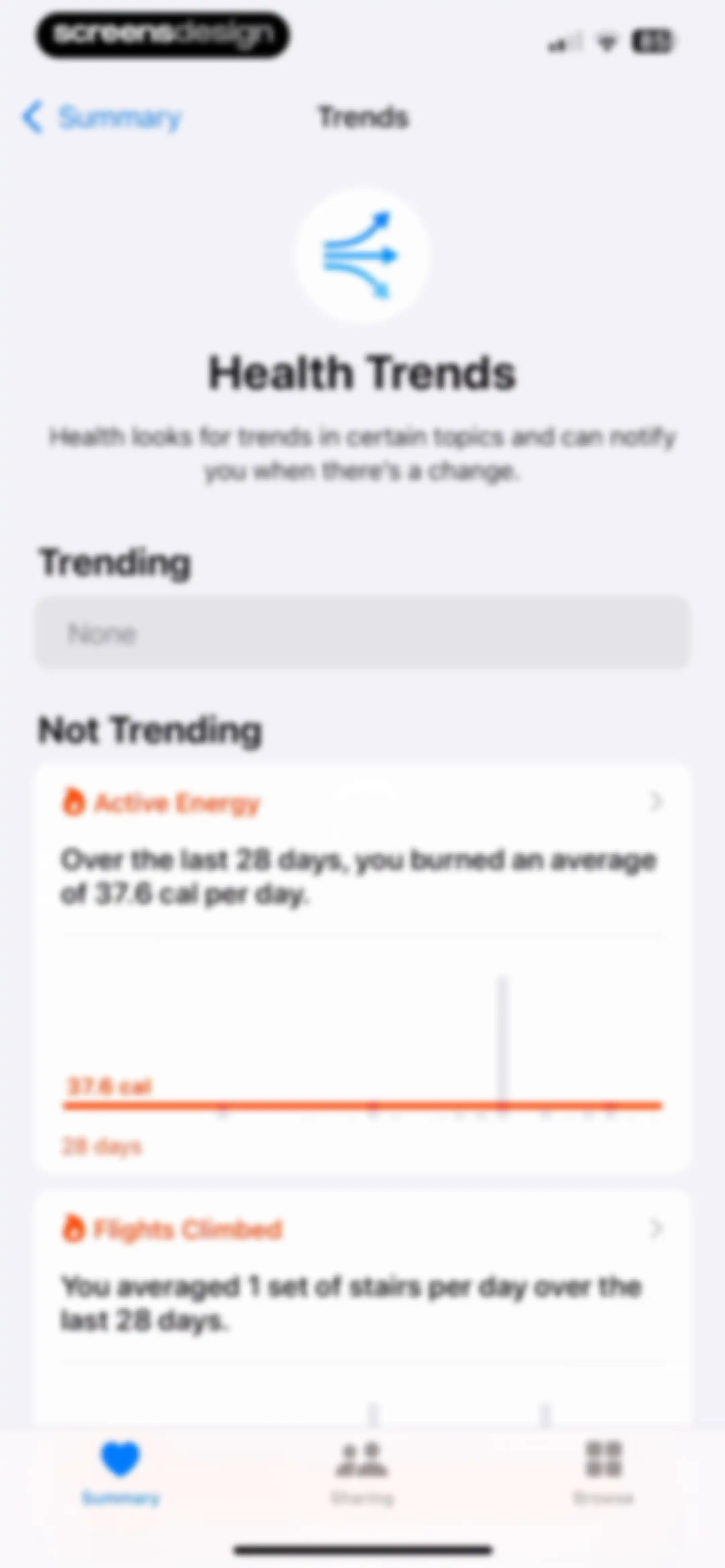 Apple Health screen 69