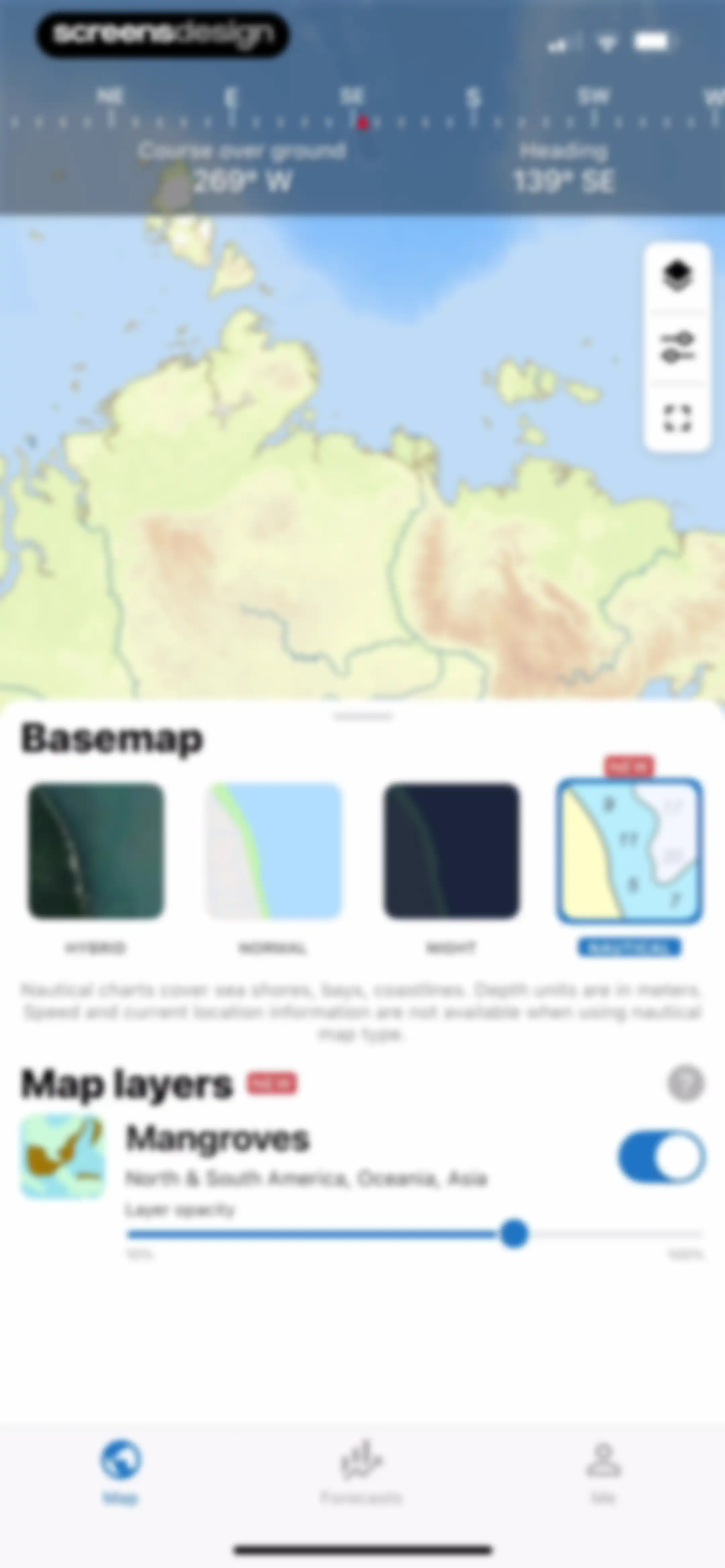 Fishing Points: Map & Forecast screen 60