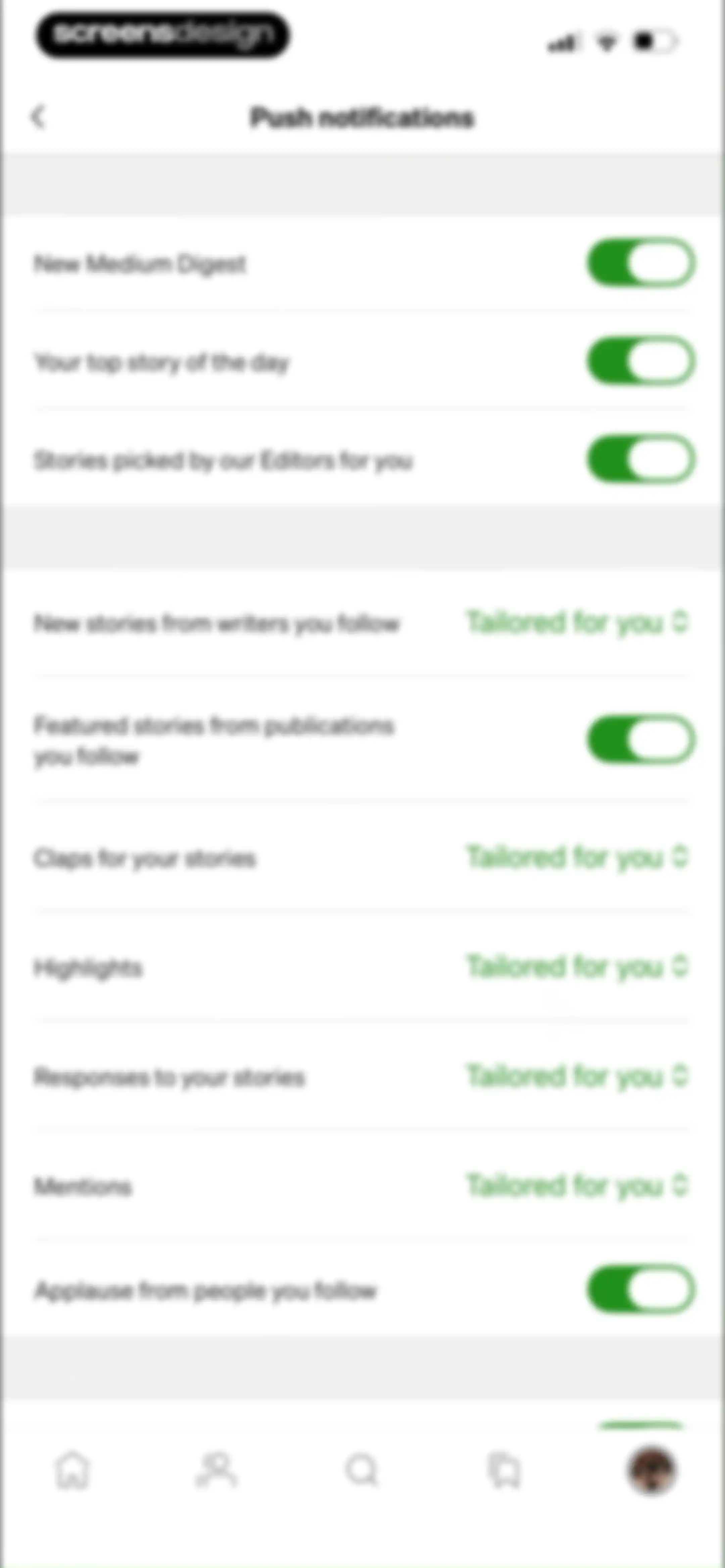Medium: Read & Write Stories screen 126