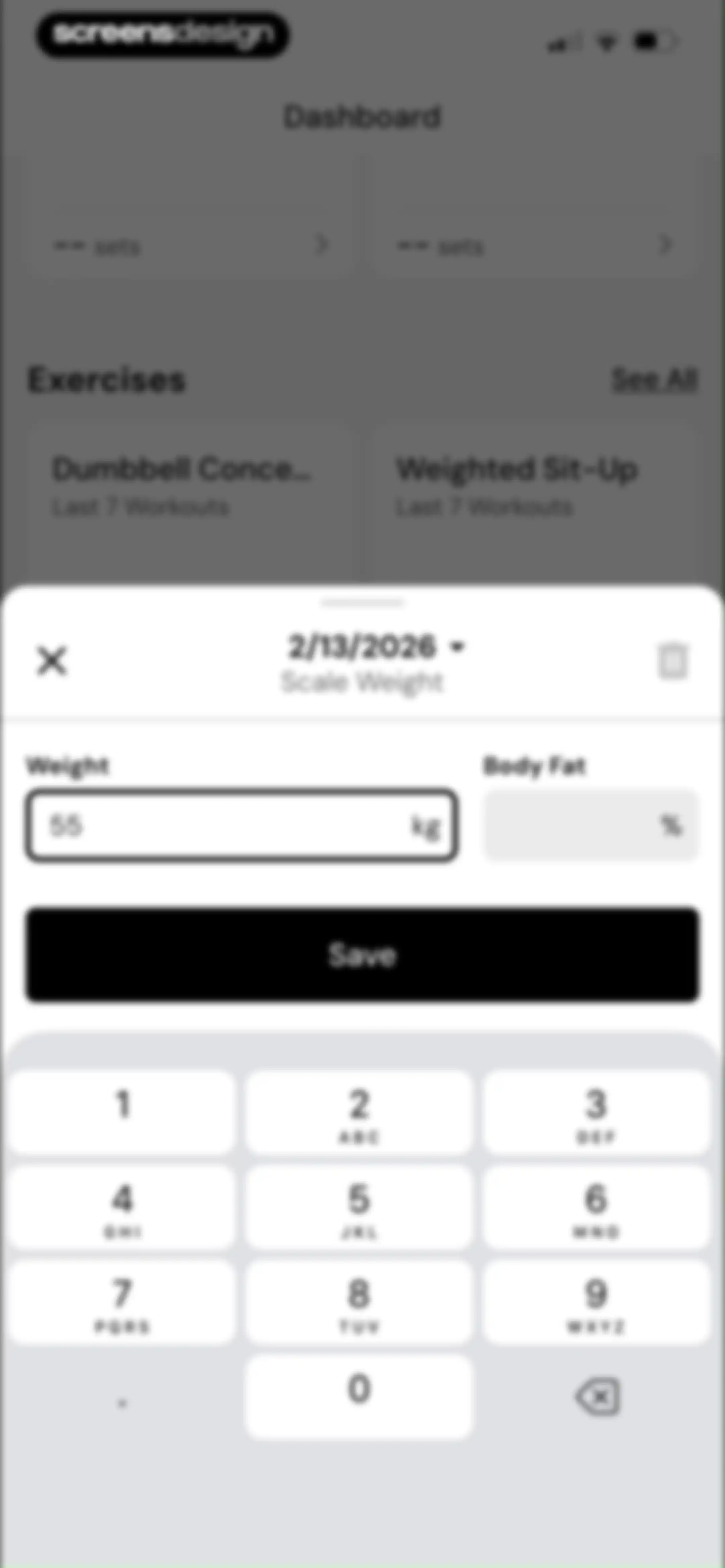 MacroFactor Workouts - Tracker screen 66