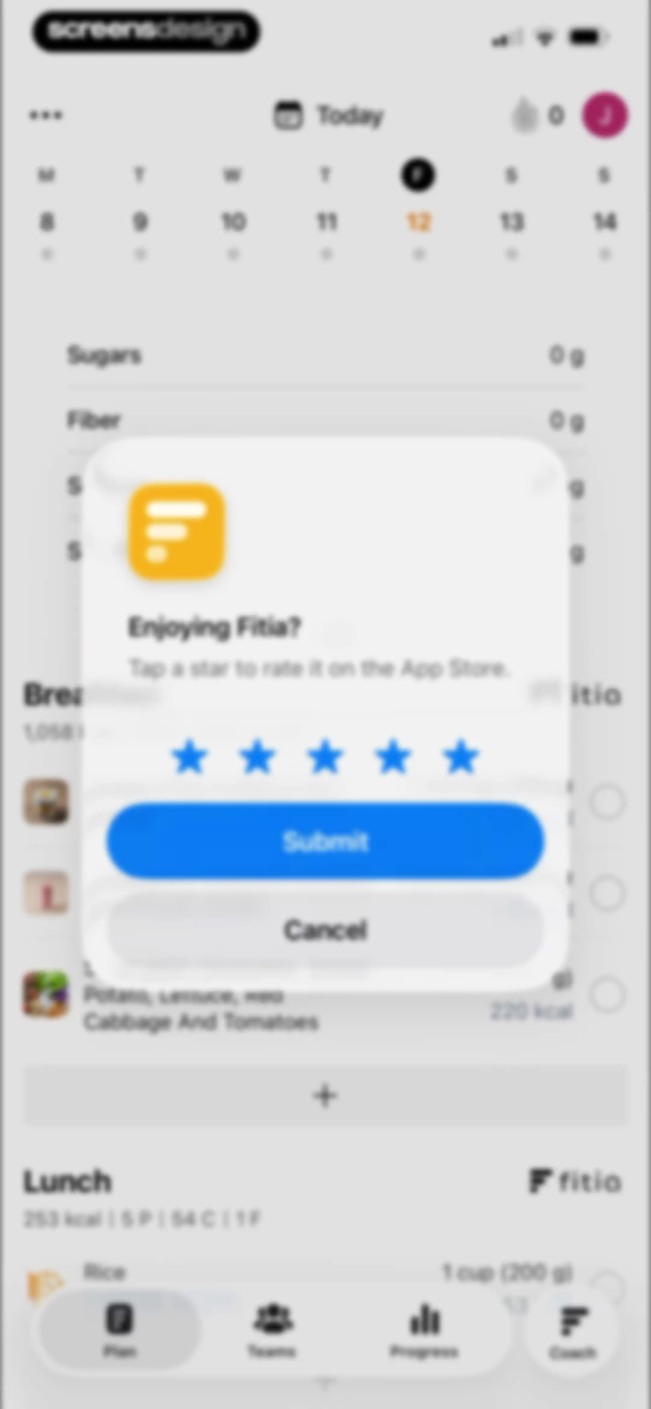 Fitia: Calorie Counter & Diet screen 164
