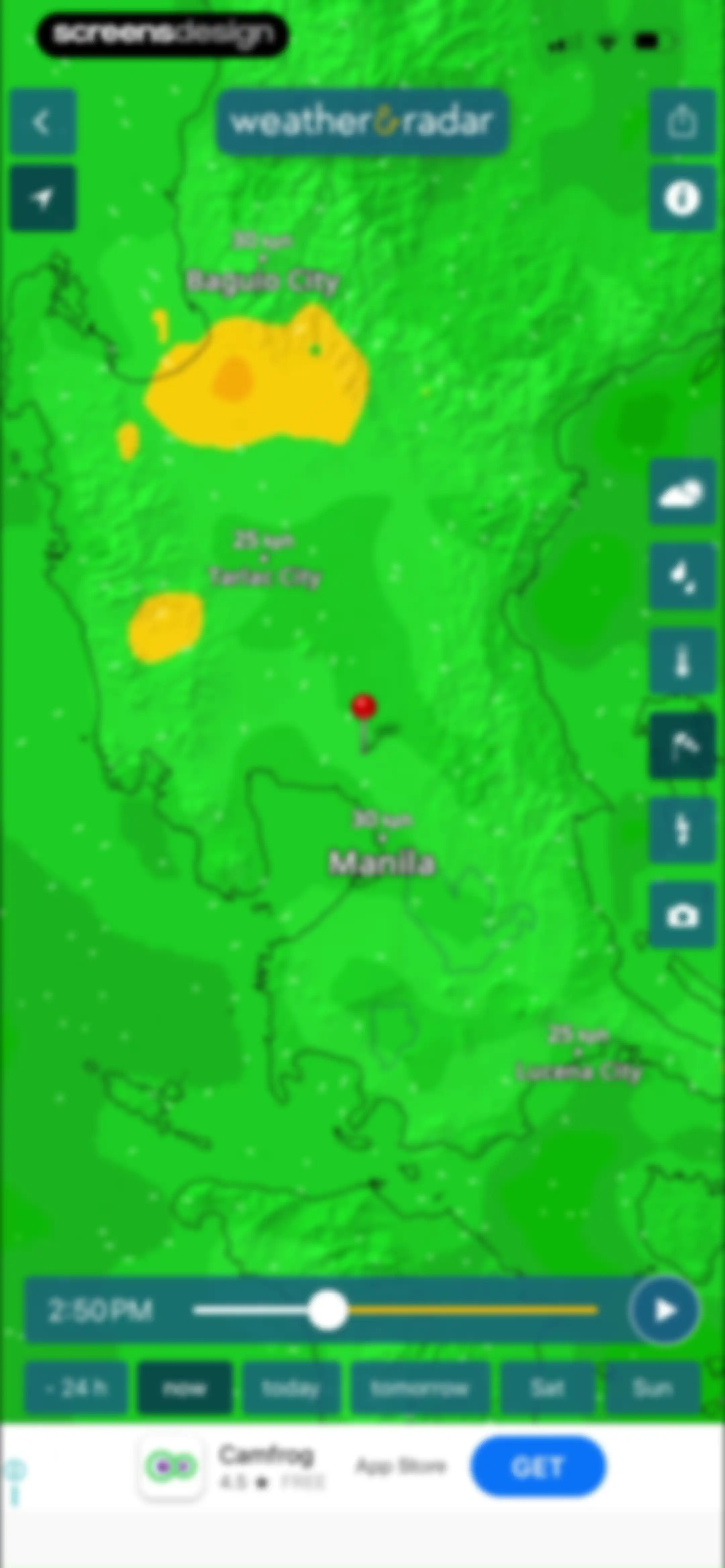 Weather & Radar screen 13