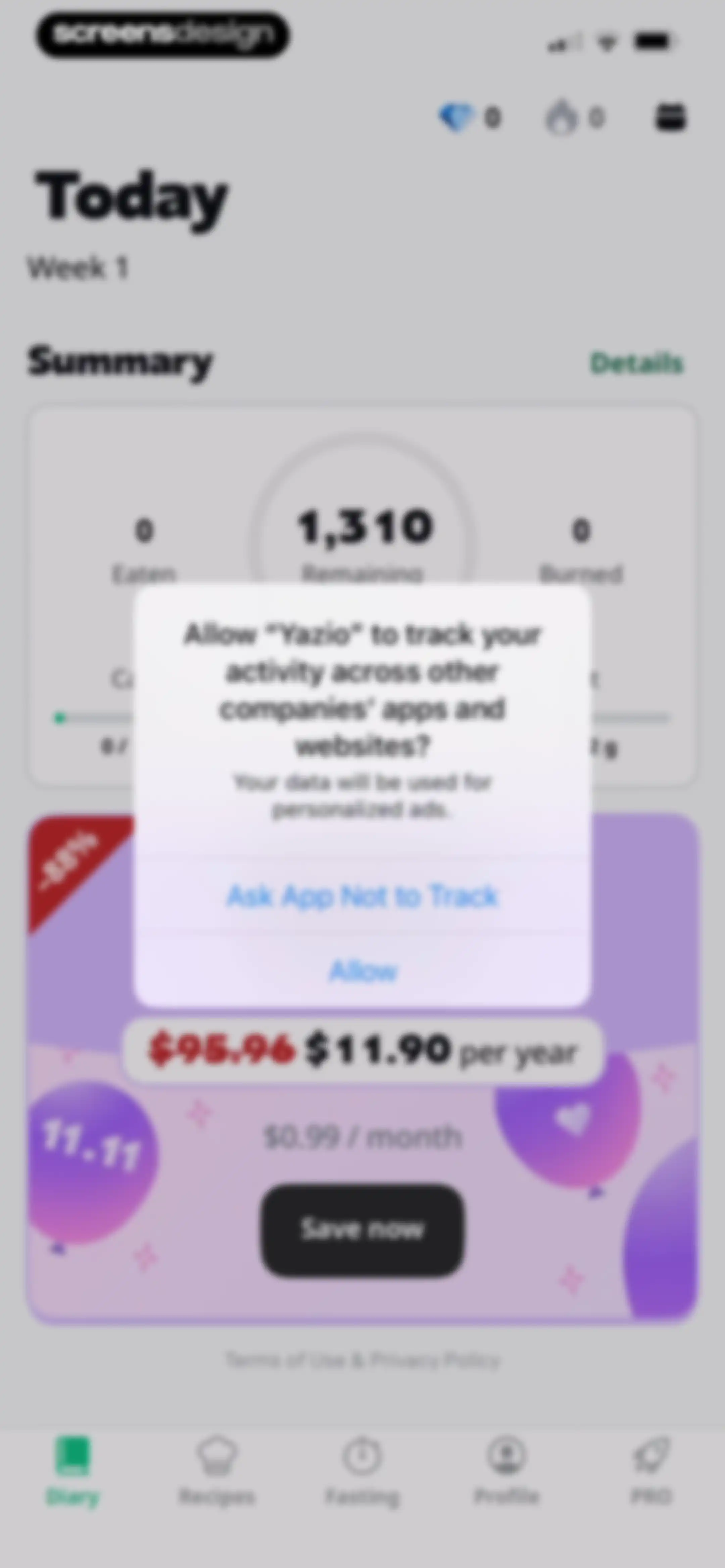 AI Calorie Tracker by Yazio screen 97