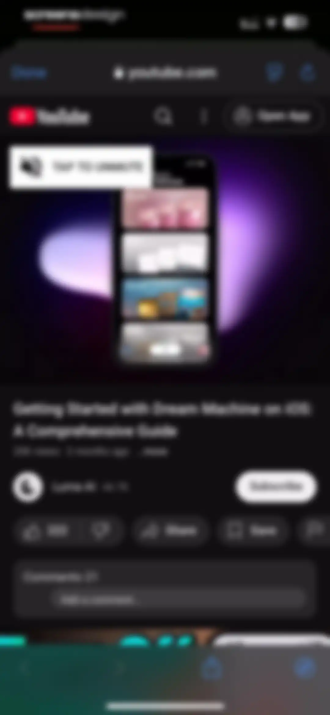 Luma Dream Machine screen 6