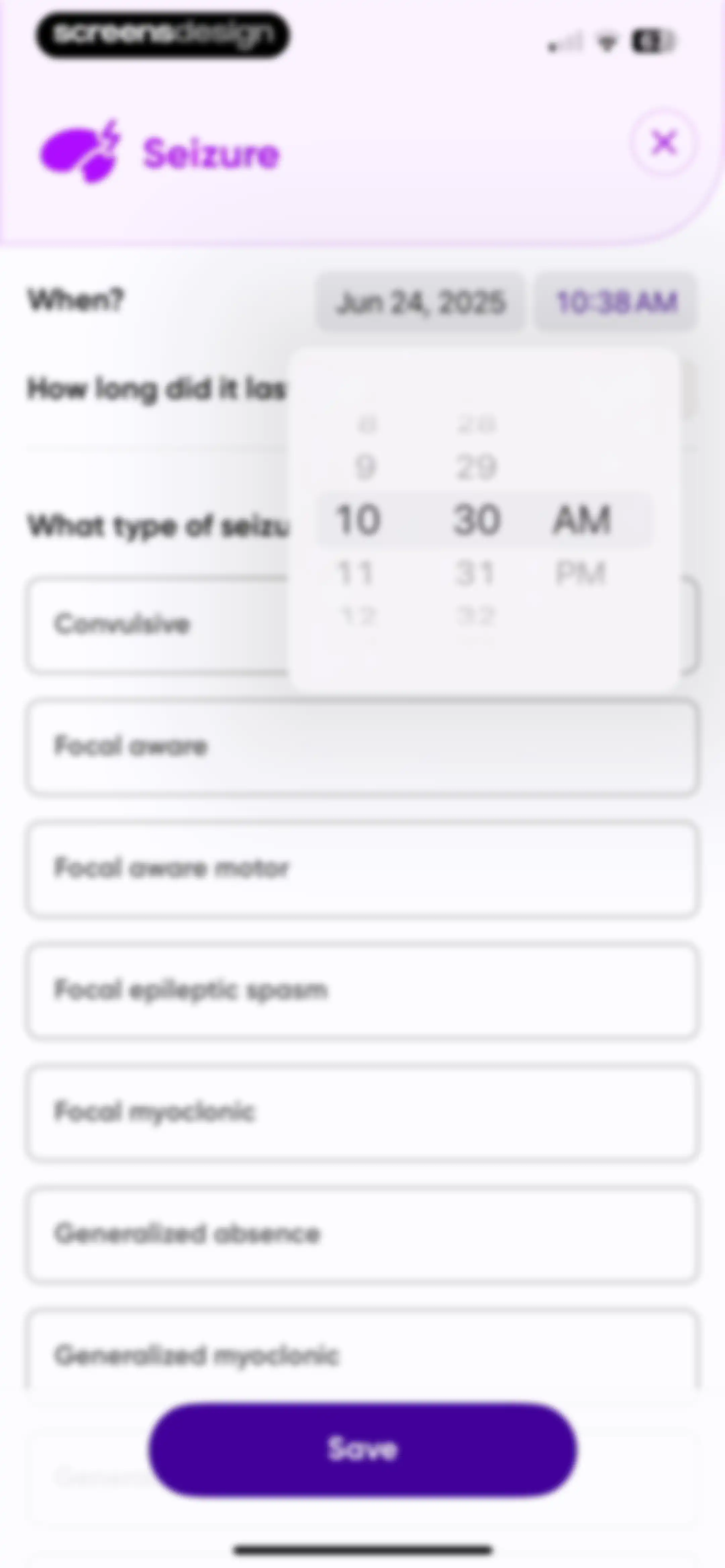 Epsy: Seizure Log for Epilepsy screen 37