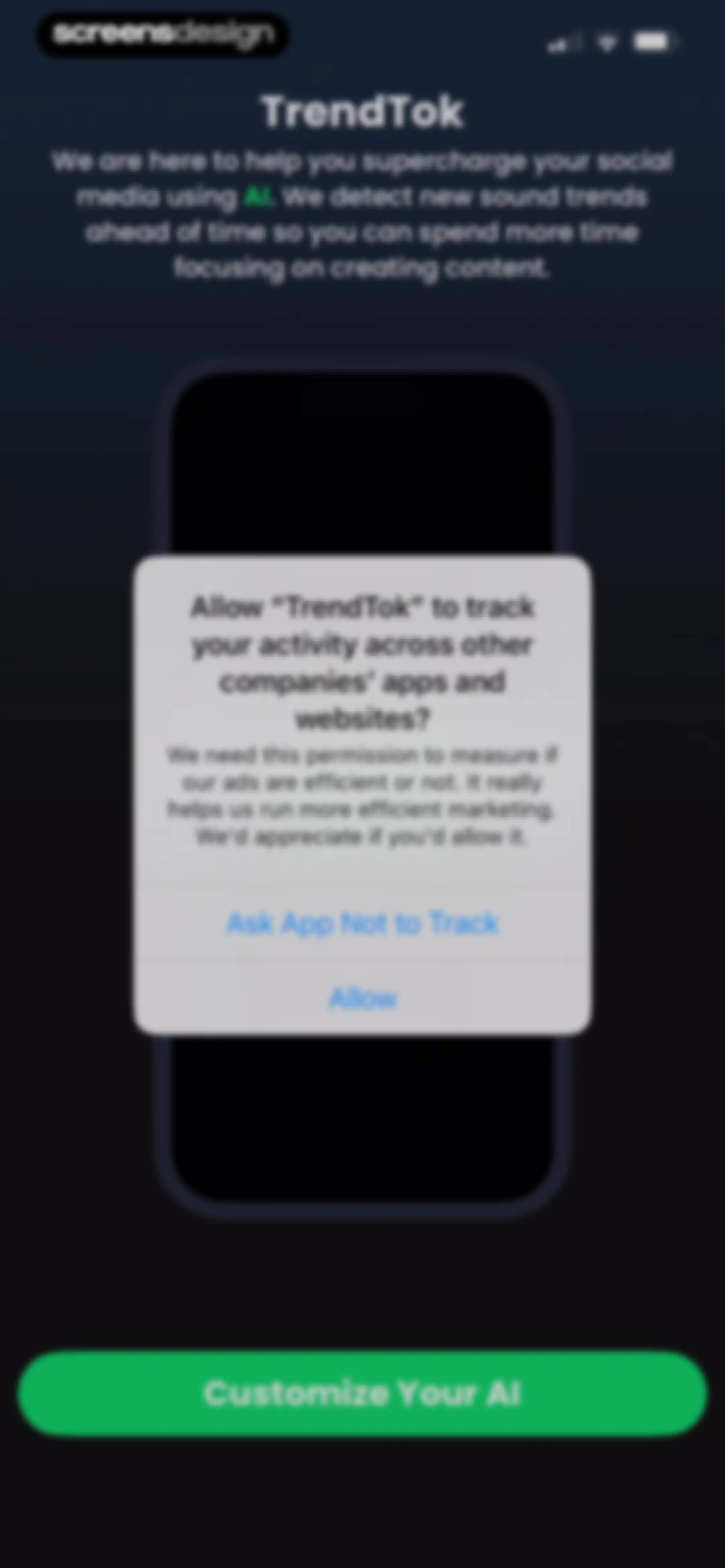 TrendTok Analytics & Tracker screen 2