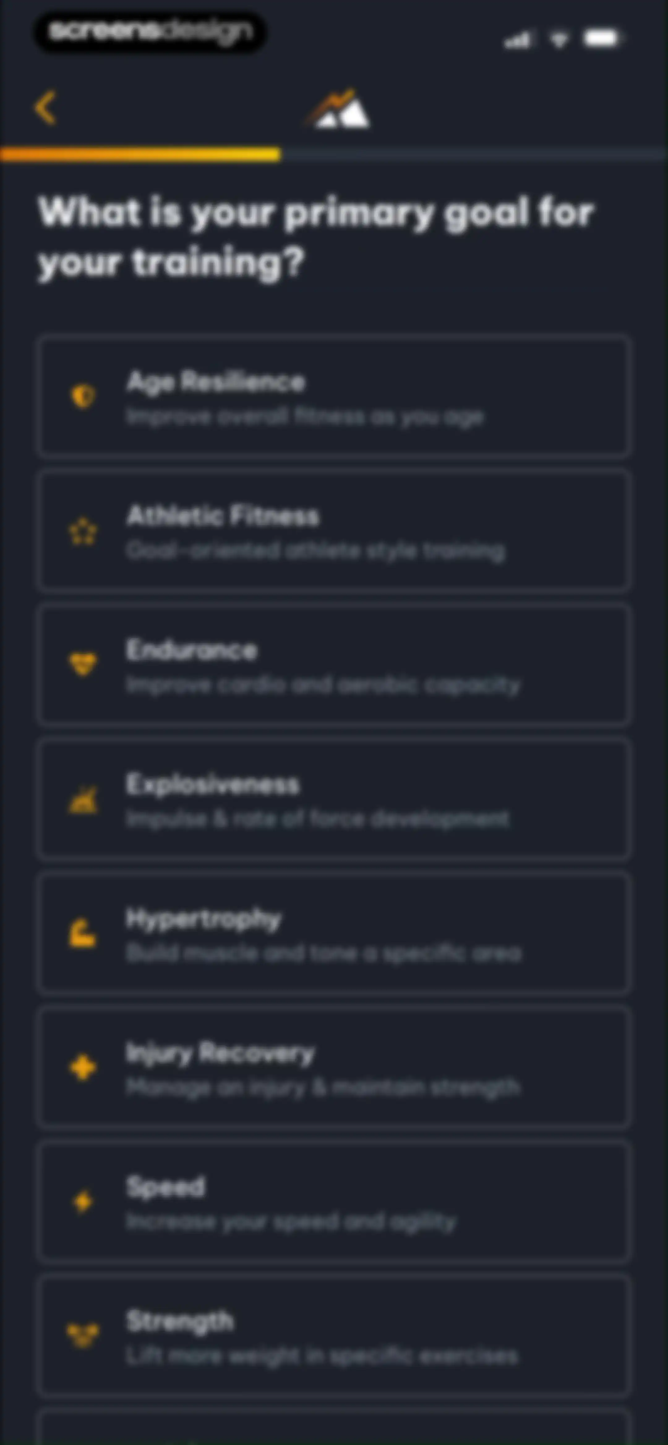 Peak Strength screen 15