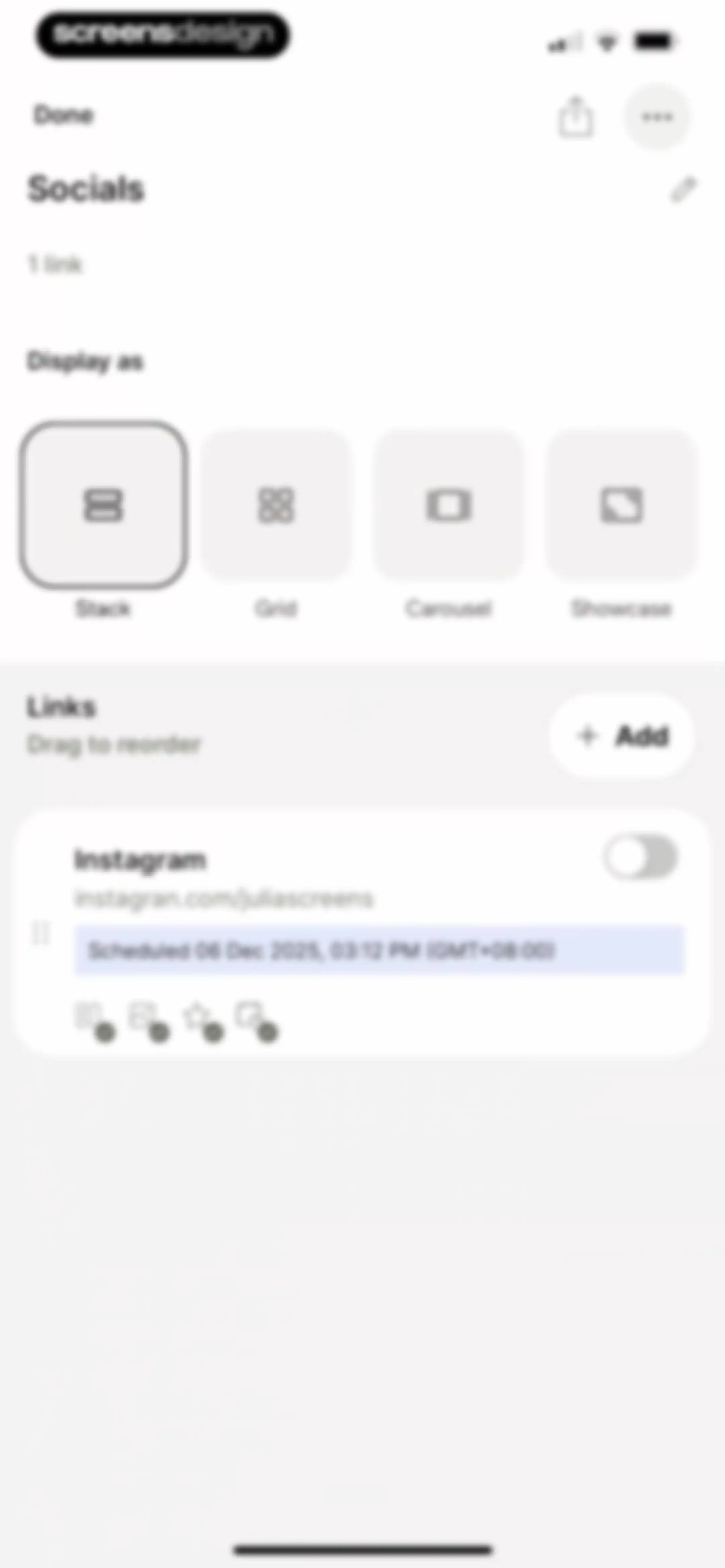 Linktree: Link in Bio Creator screen 71