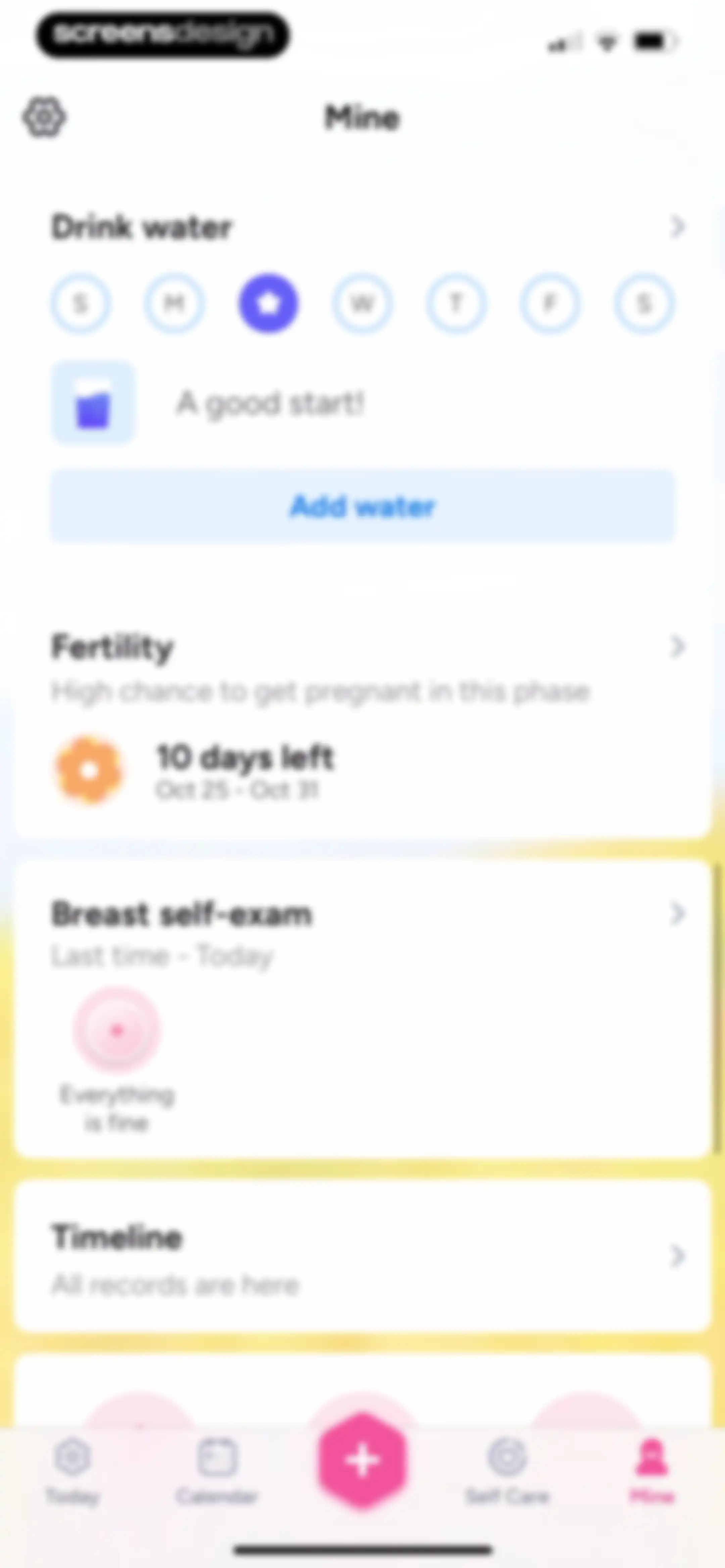 Period Tracker Period Calendar screen 208