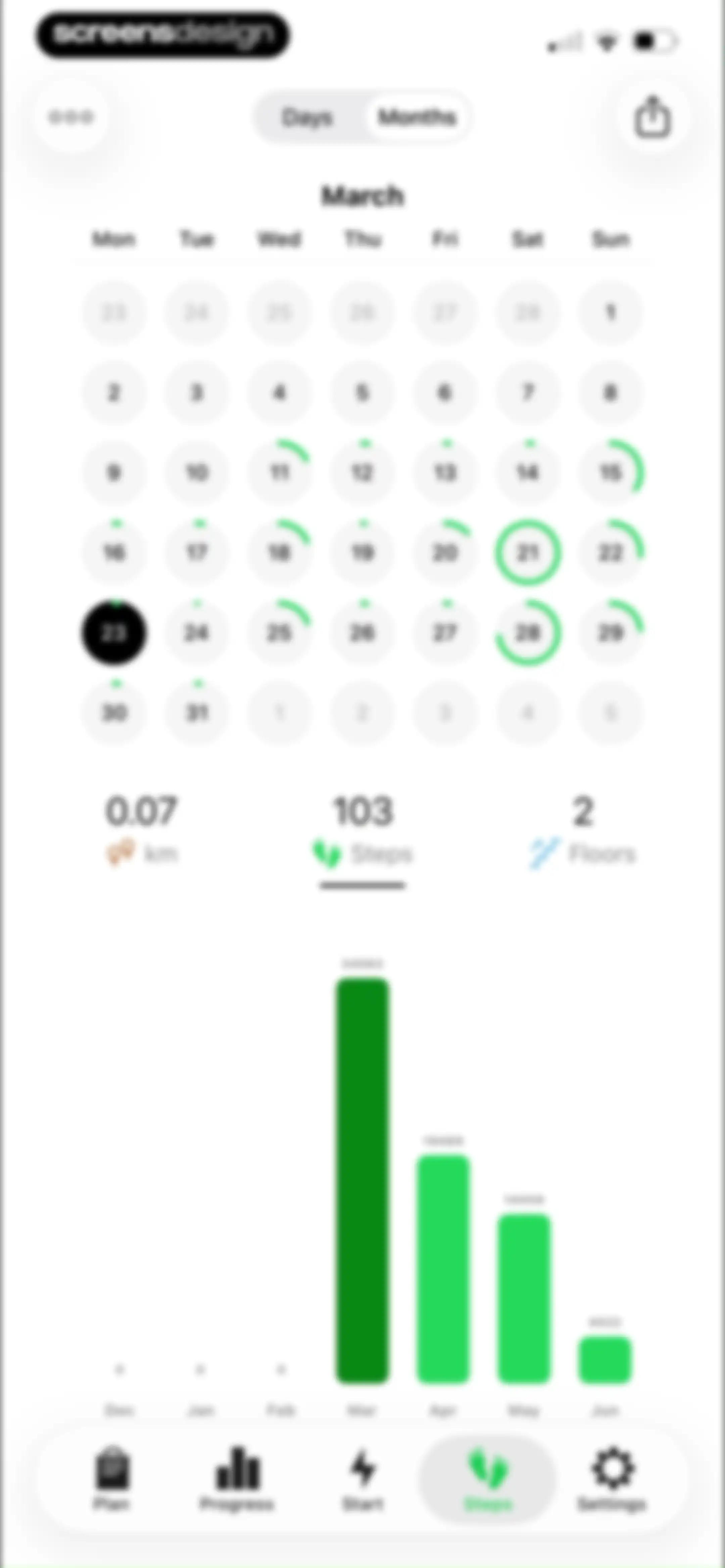 Running Walking Tracker Goals screen 81