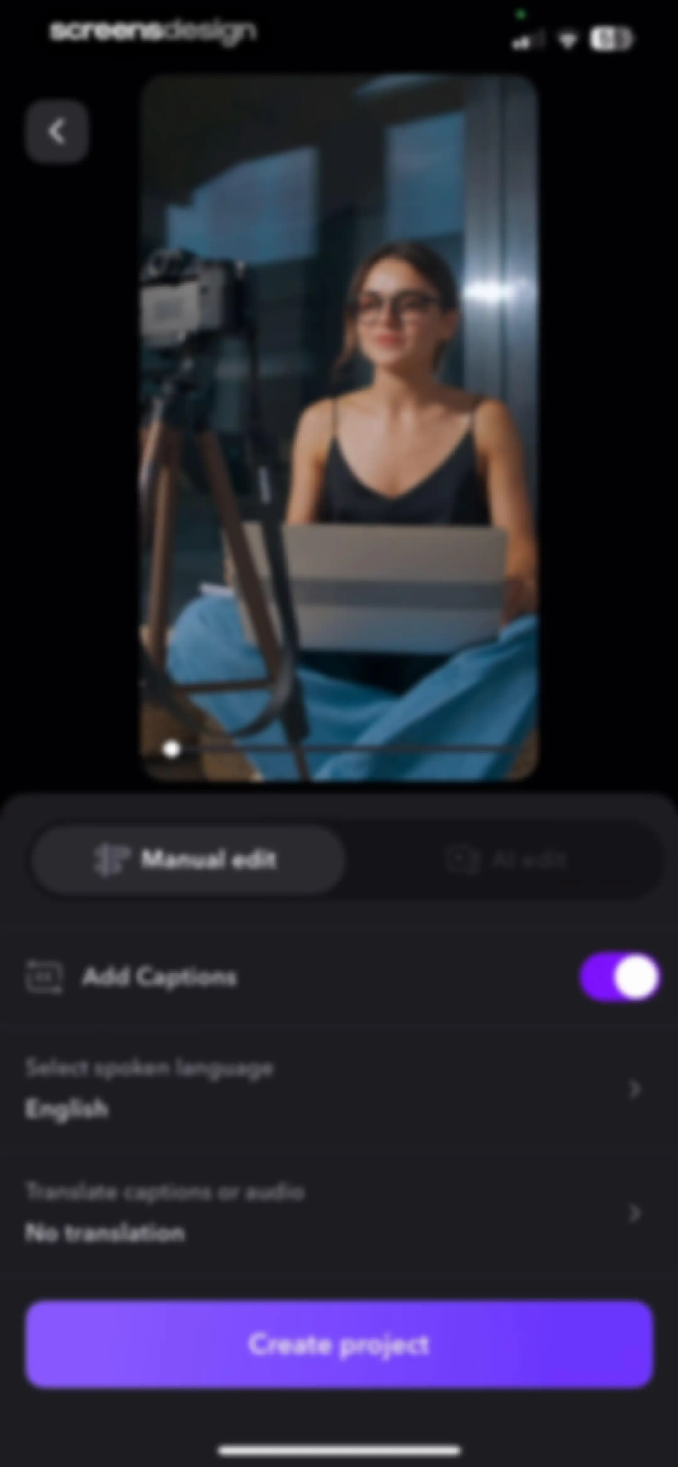 Captions: AI Edits Your Video screen 105