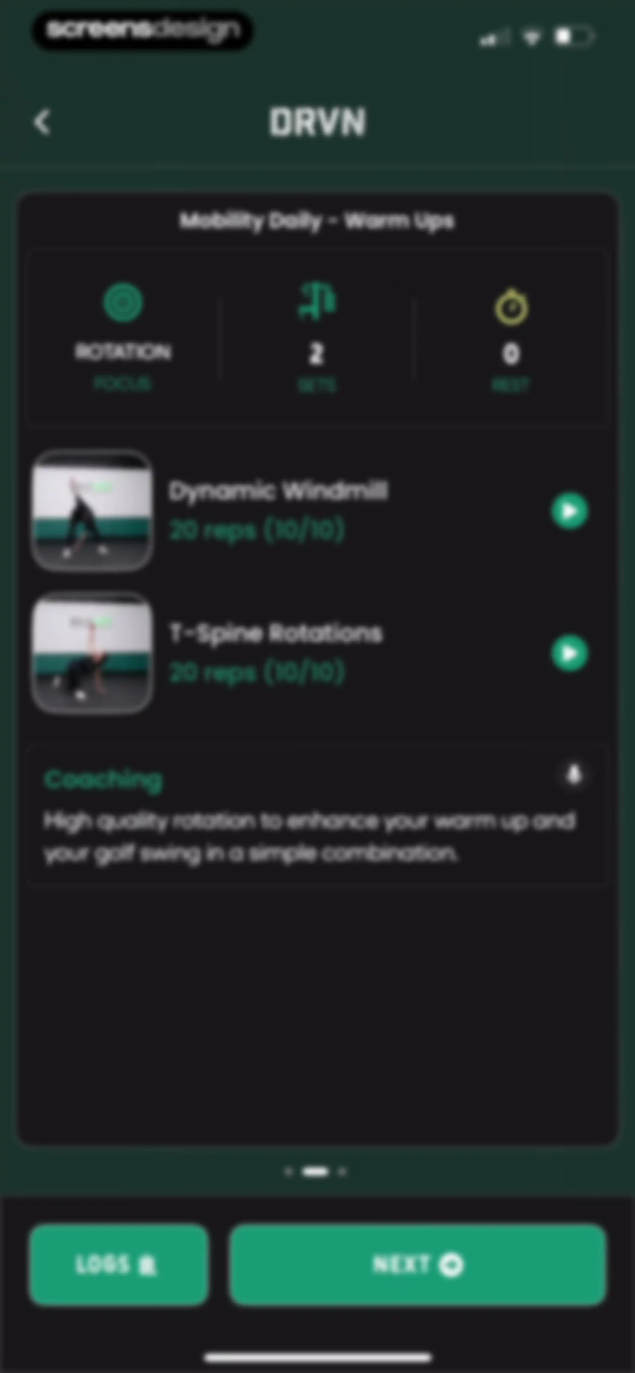DRVN - Golf & Gym Workouts screen 109