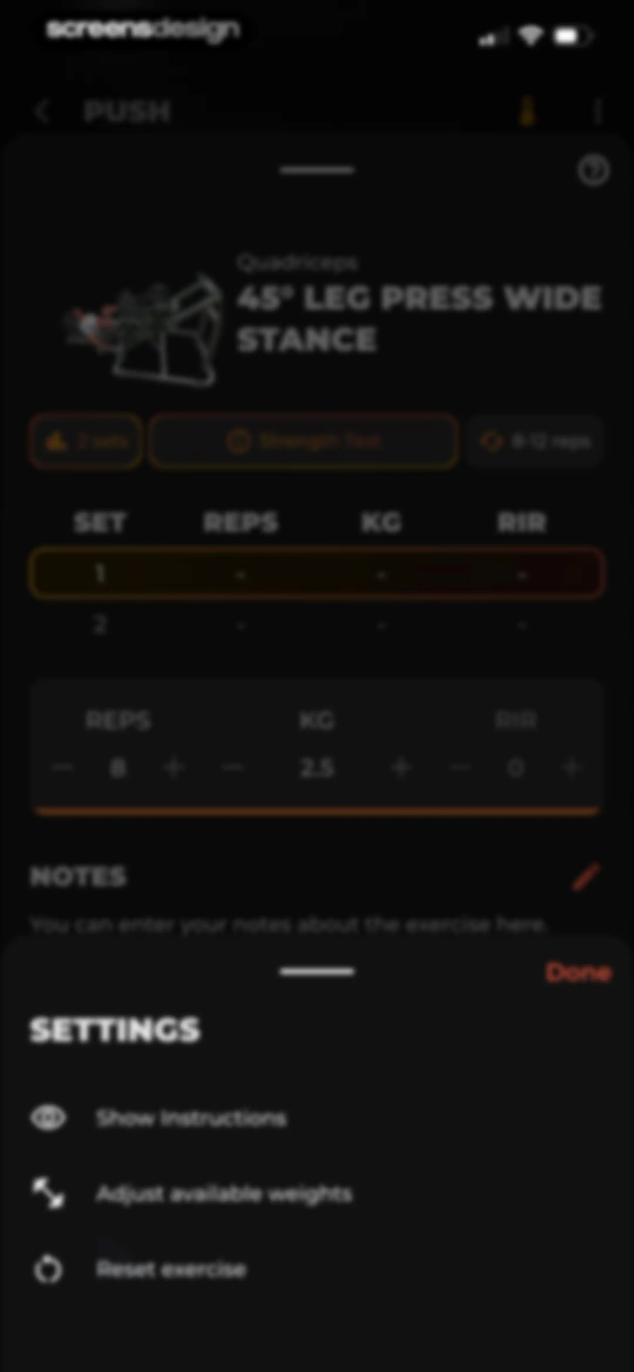 MCI - Personal Training AI screen 96
