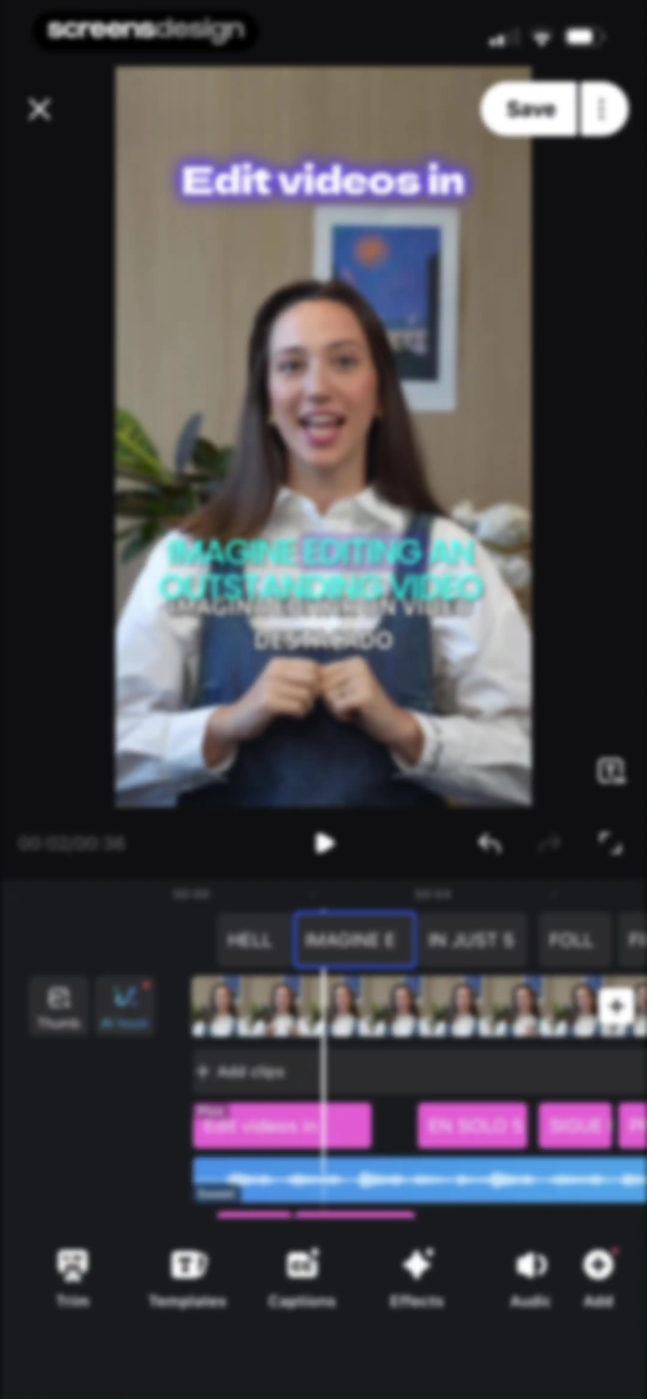 Vmake Labs: create viral video screen 46