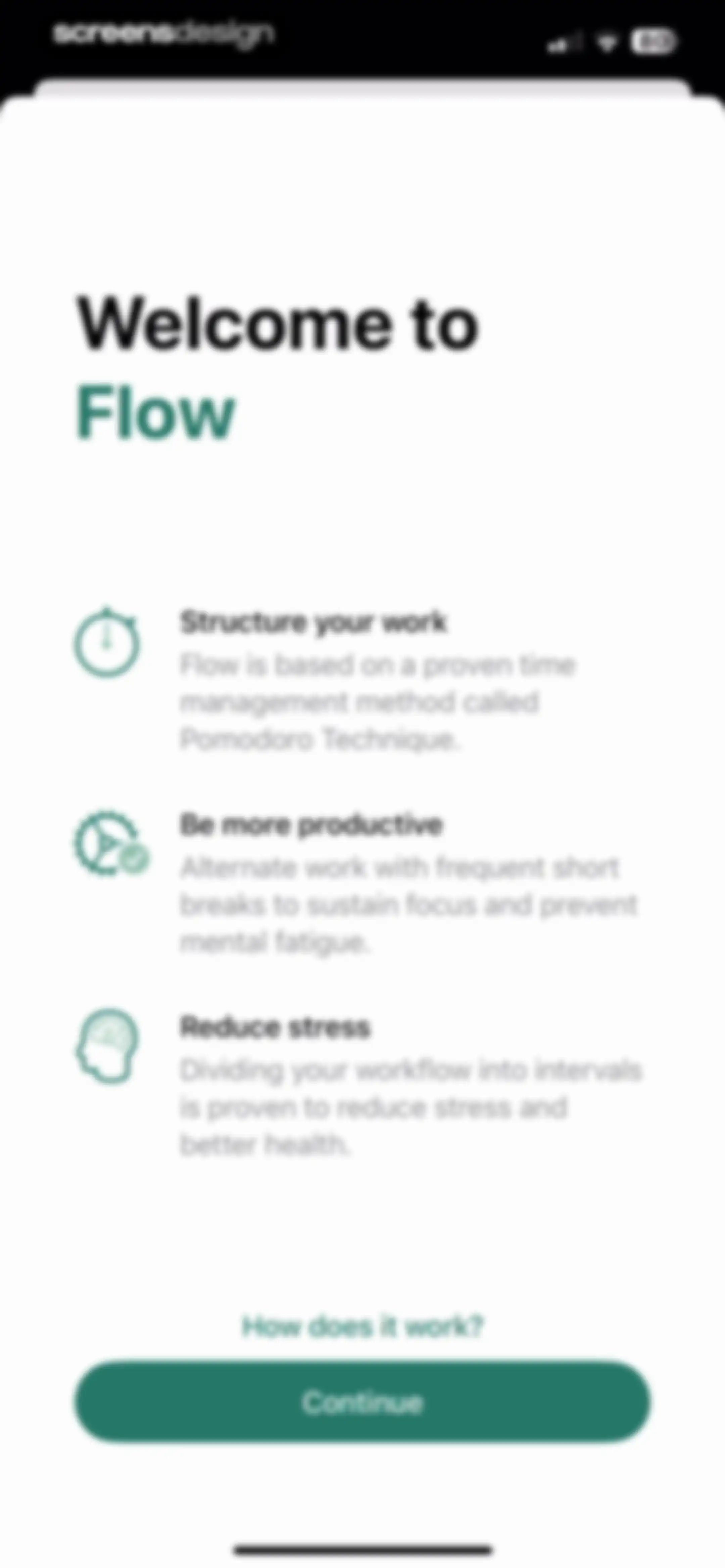 Flow: Focus & Pomodoro Timer screen 1