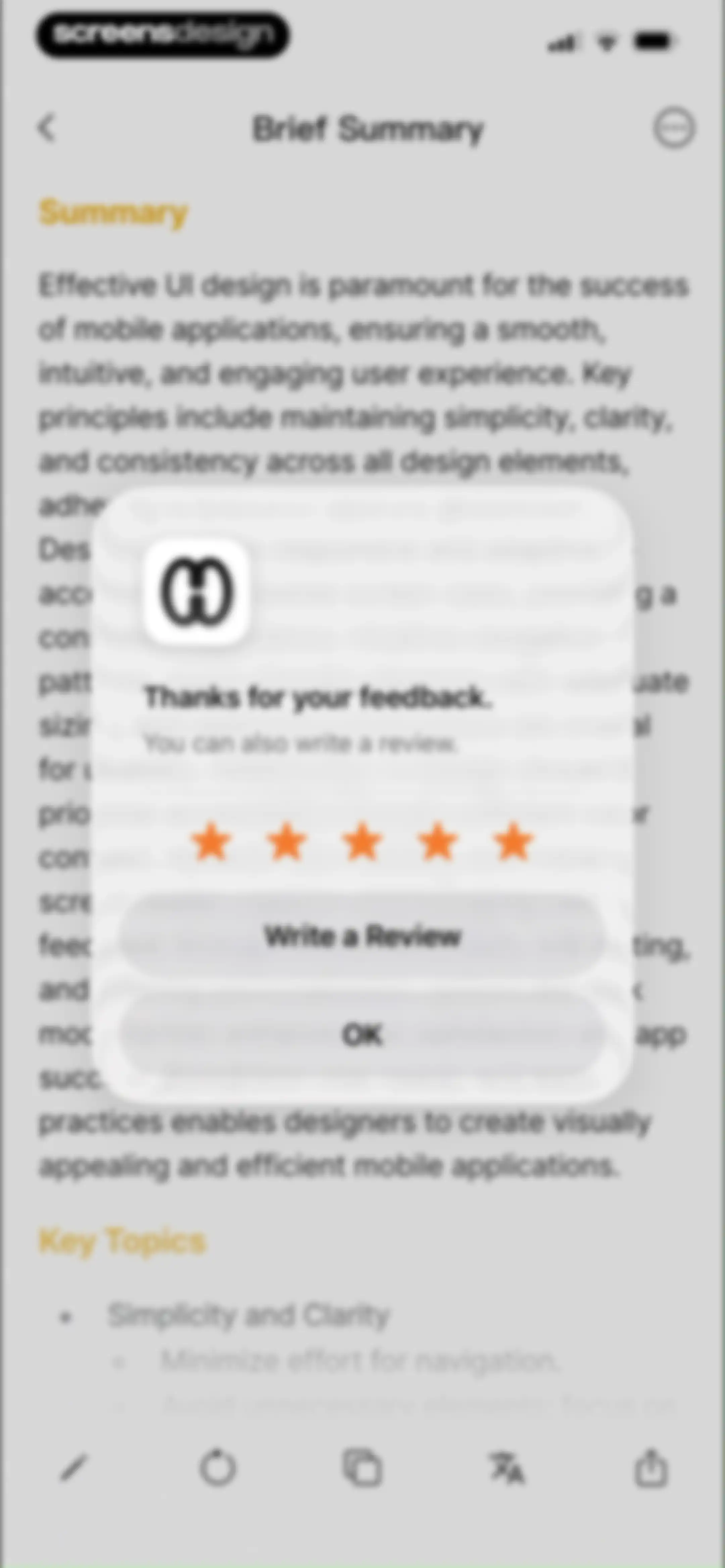 HyNote: AI Note Taker, Summary screen 24