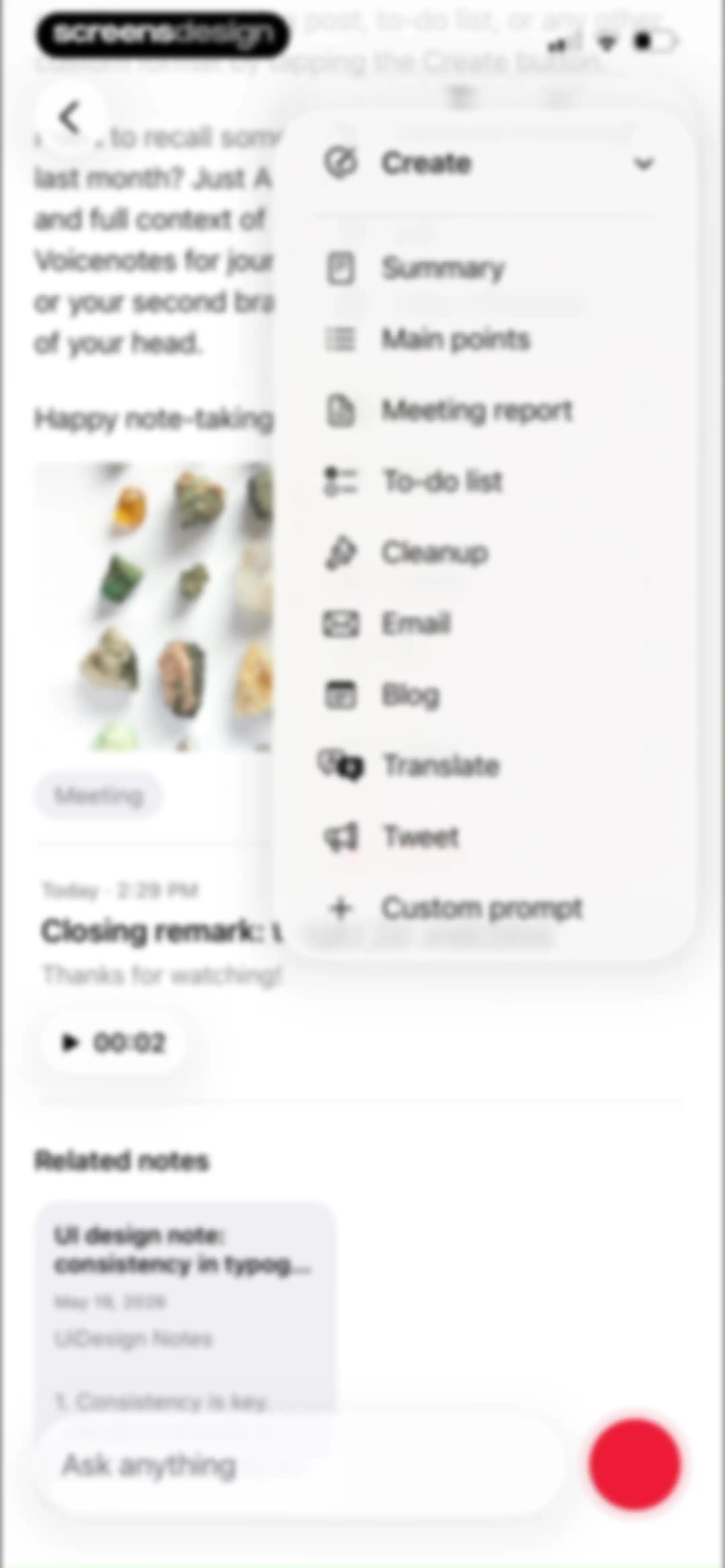 Voicenotes AI Notes & Meetings screen 39