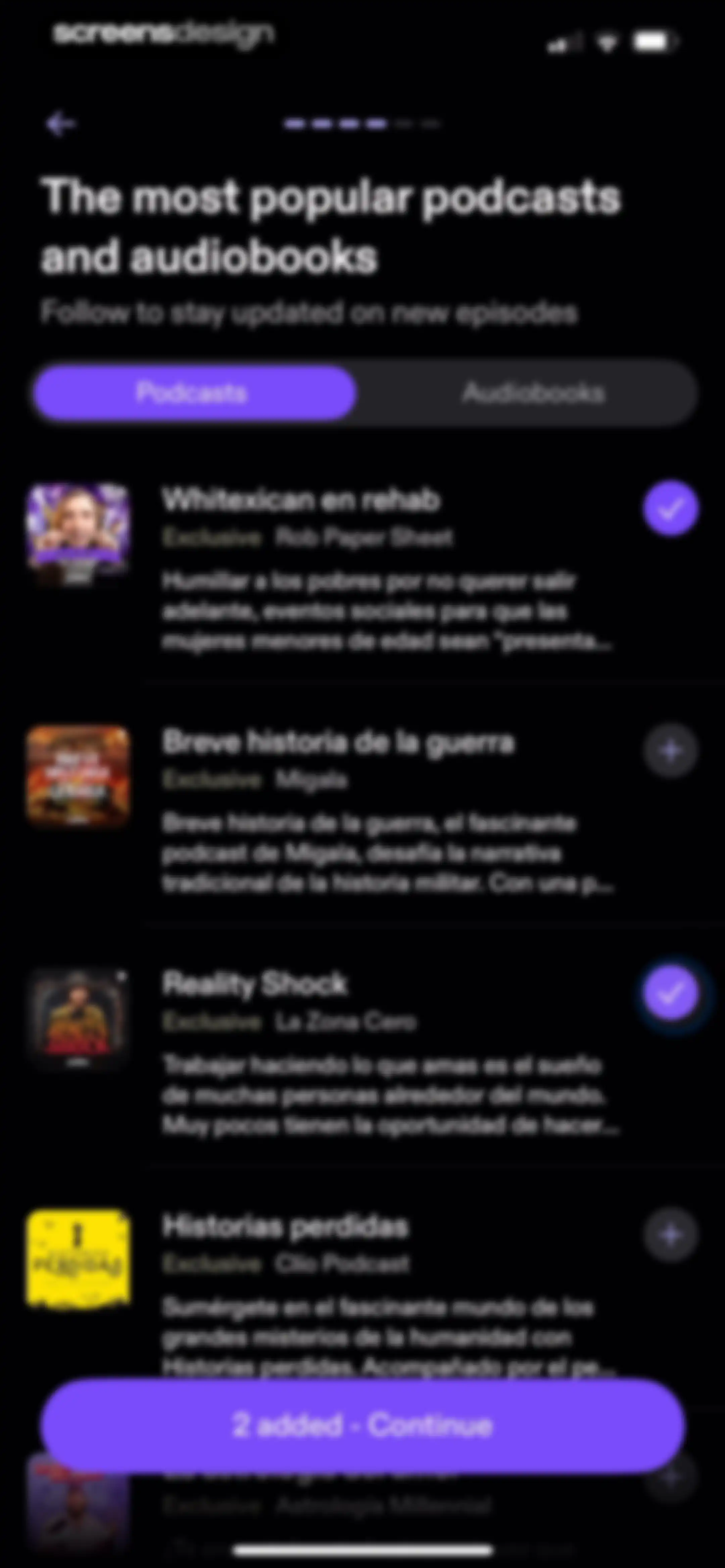 Podimo: Podcasts & audiobooks screen 9