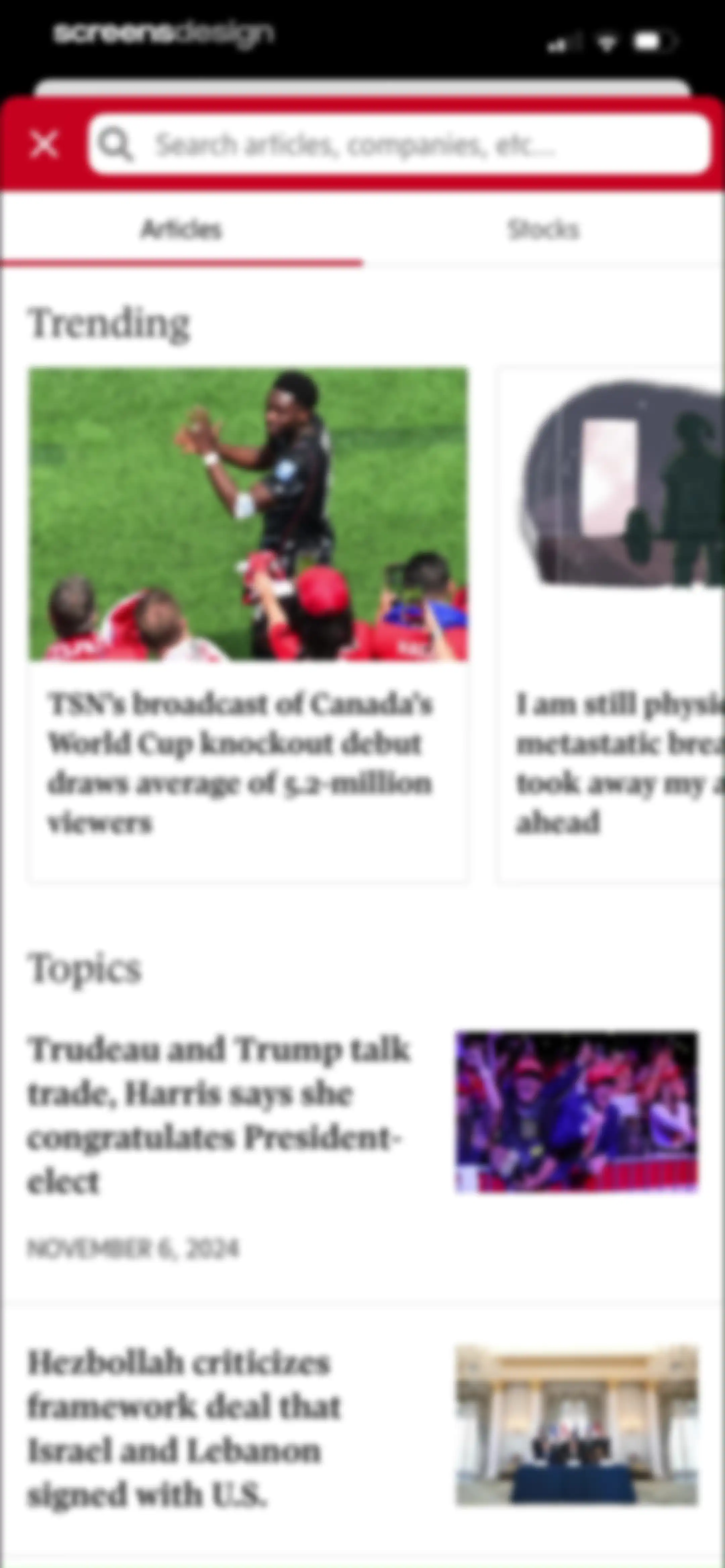 The Globe and Mail screen 67
