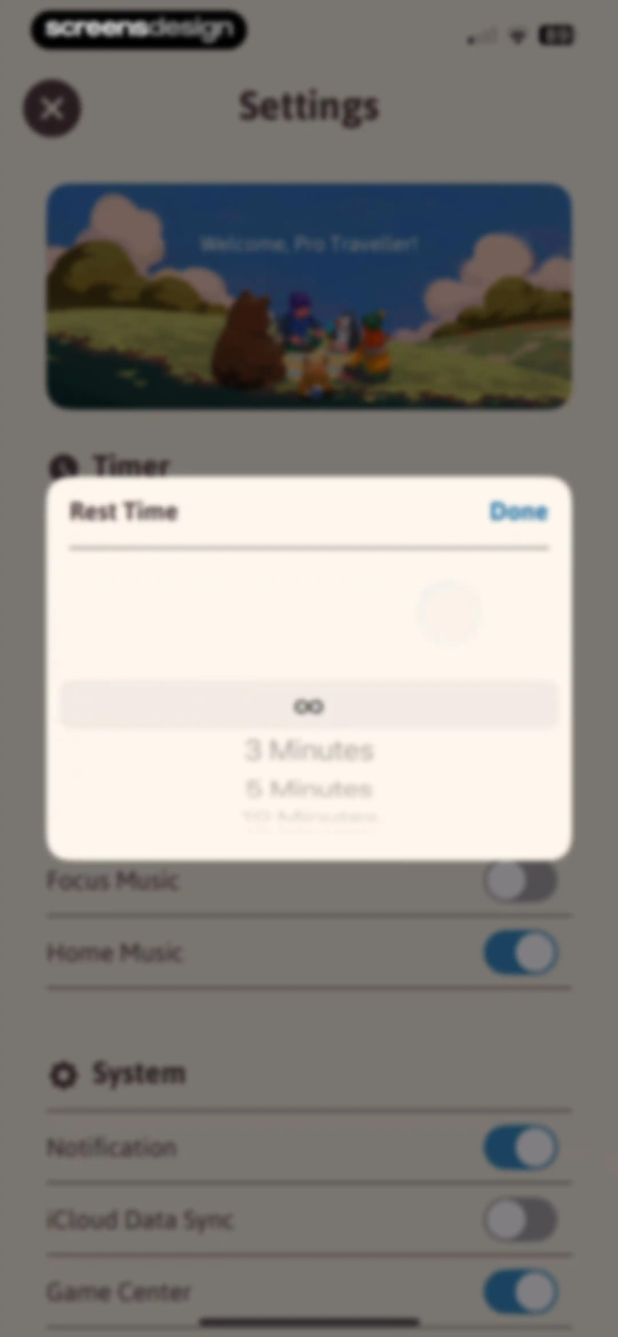 Focus Traveller - Flow Timer screen 87