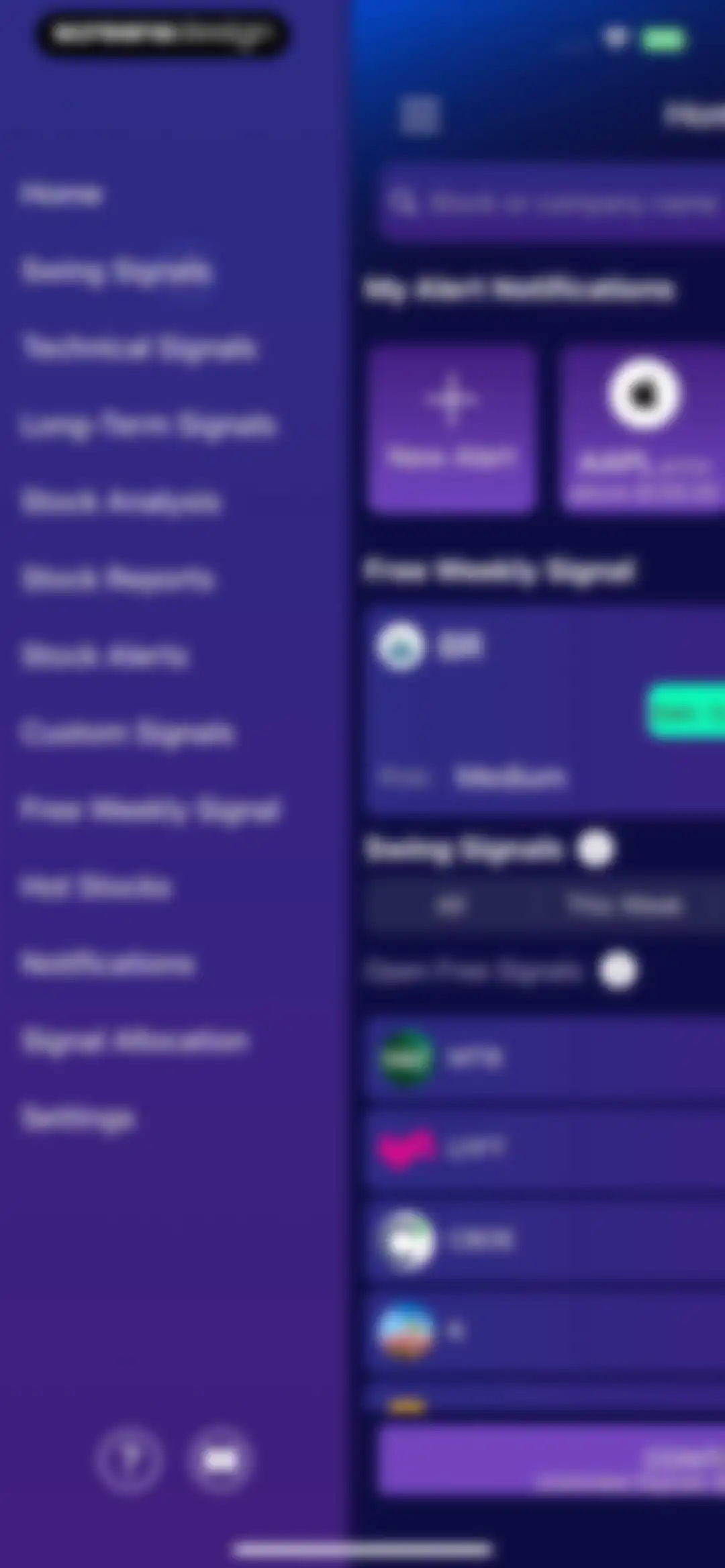 Stocks Alerter screen 28
