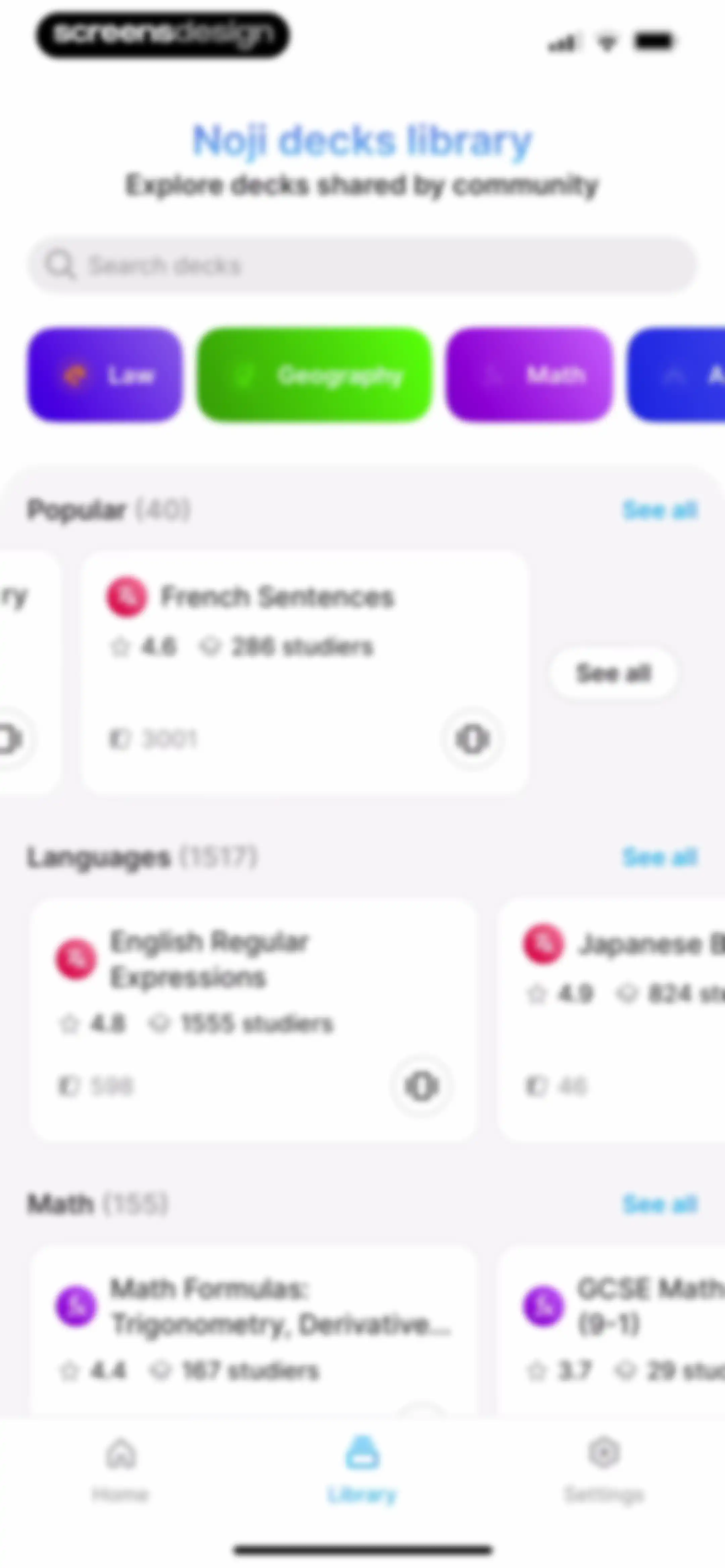 Noji - Flashcards study app screen 115