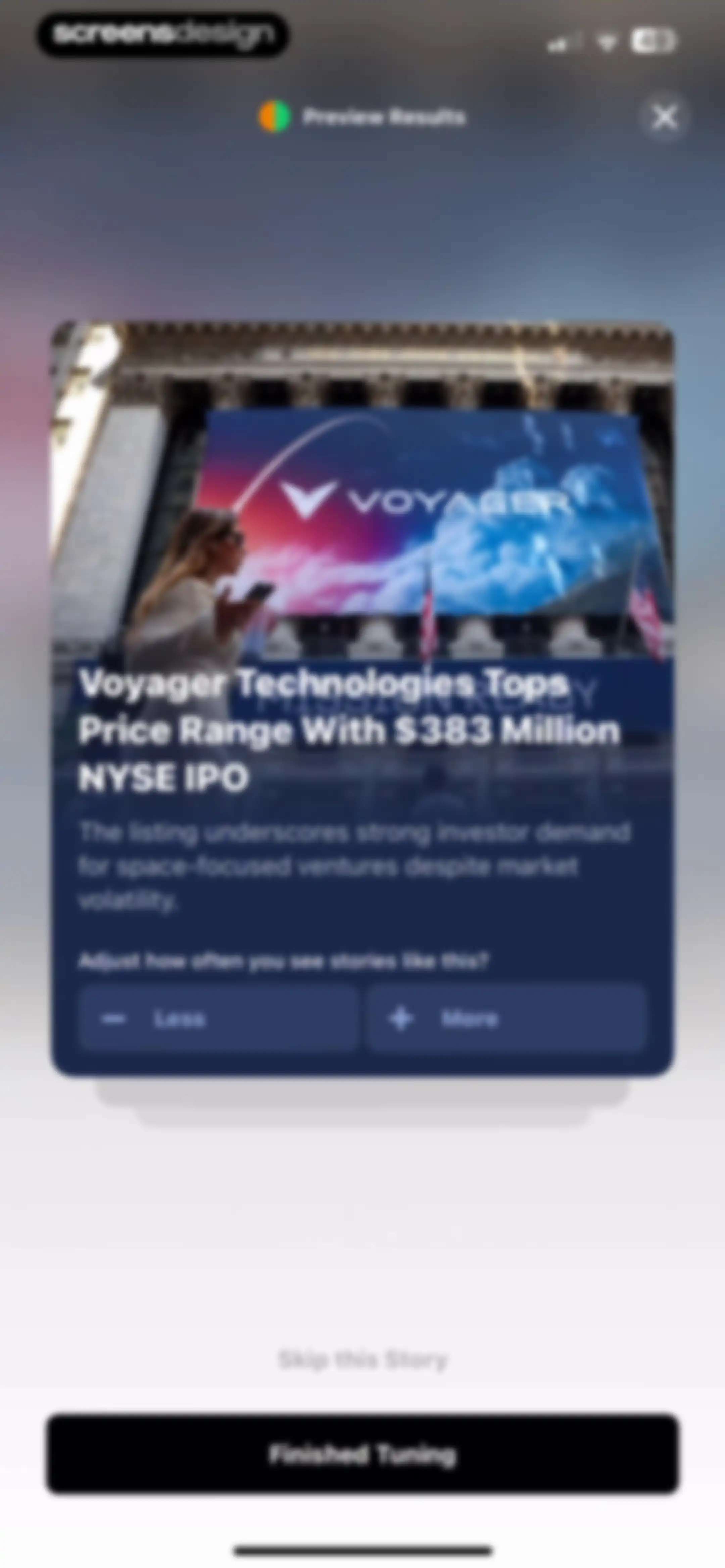 Particle: Personalized News screen 137