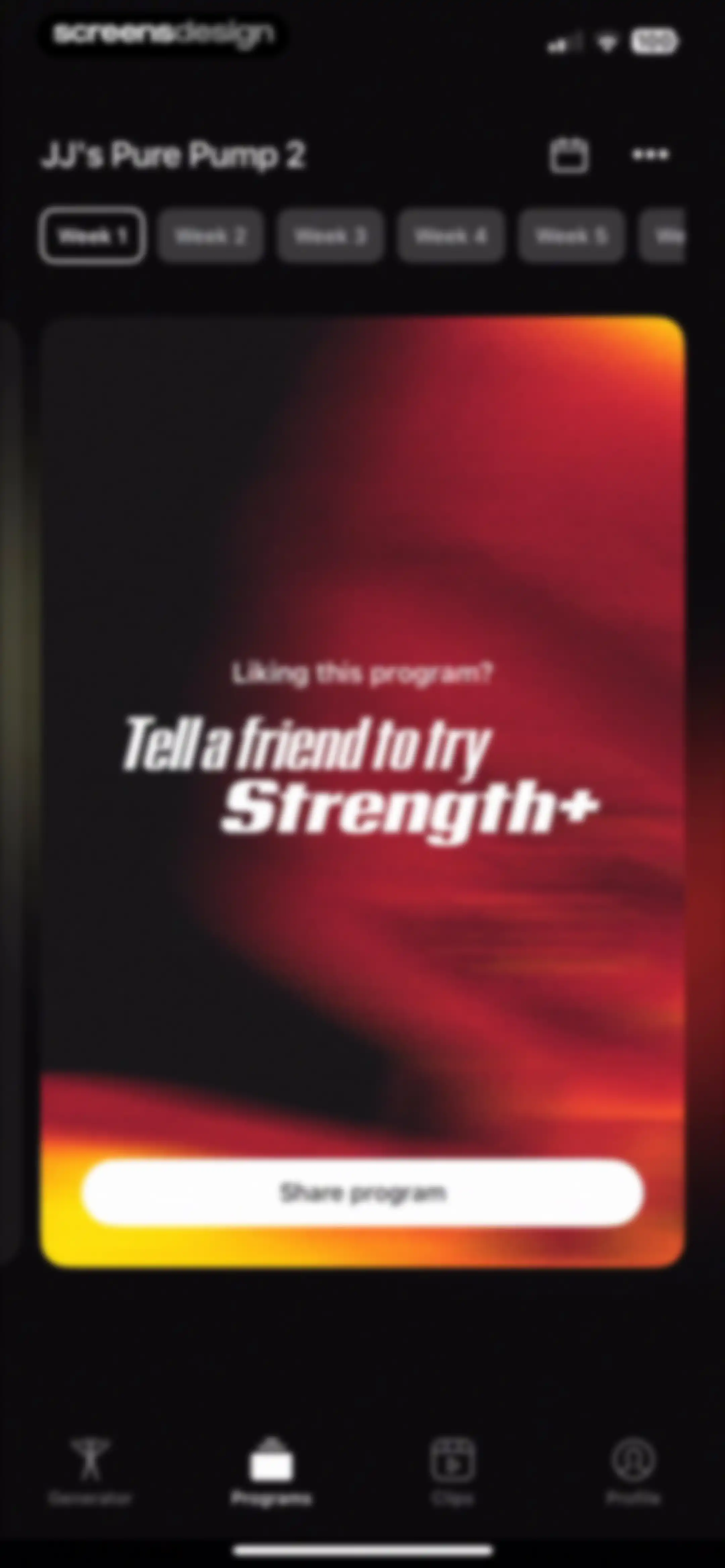 Peloton Strength+ screen 35