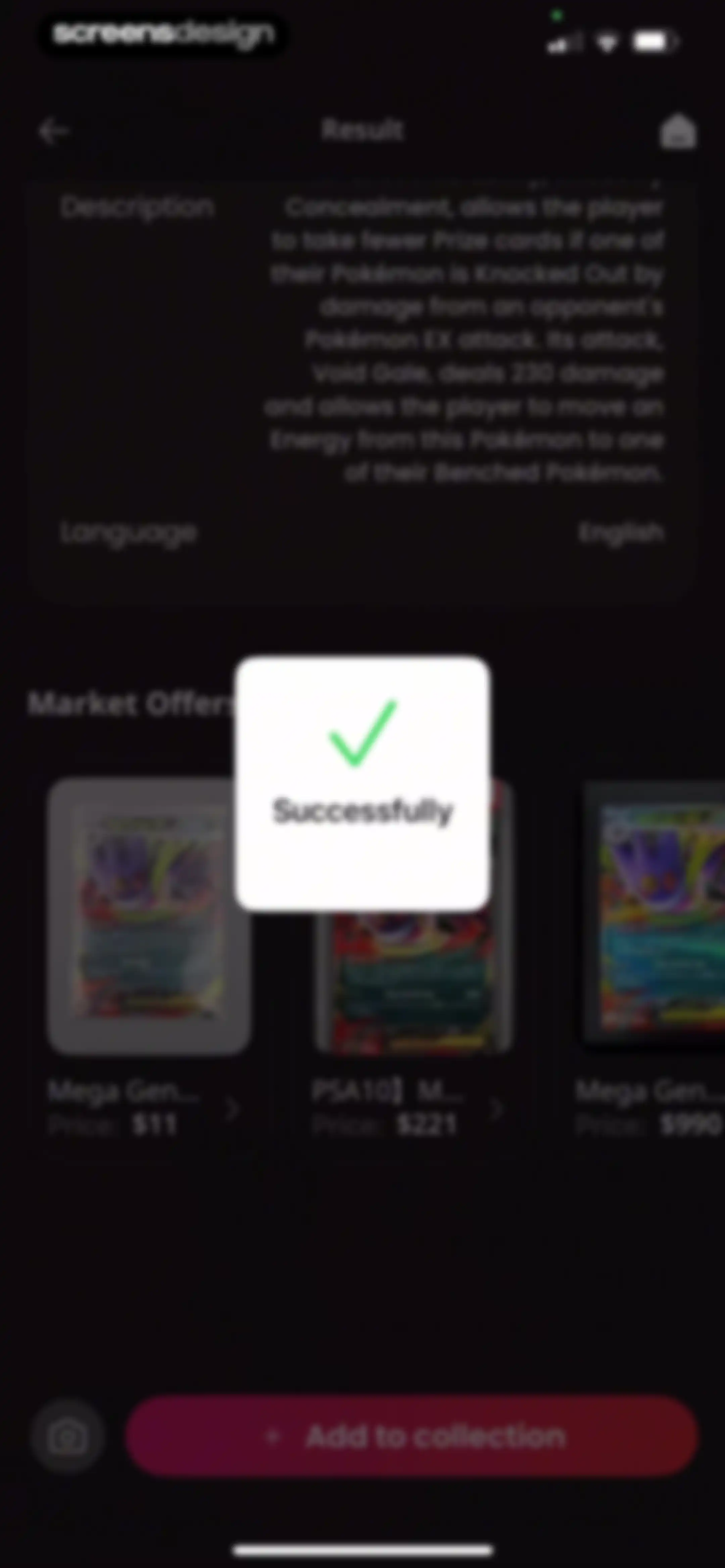 TCG Card Identifier Value screen 27