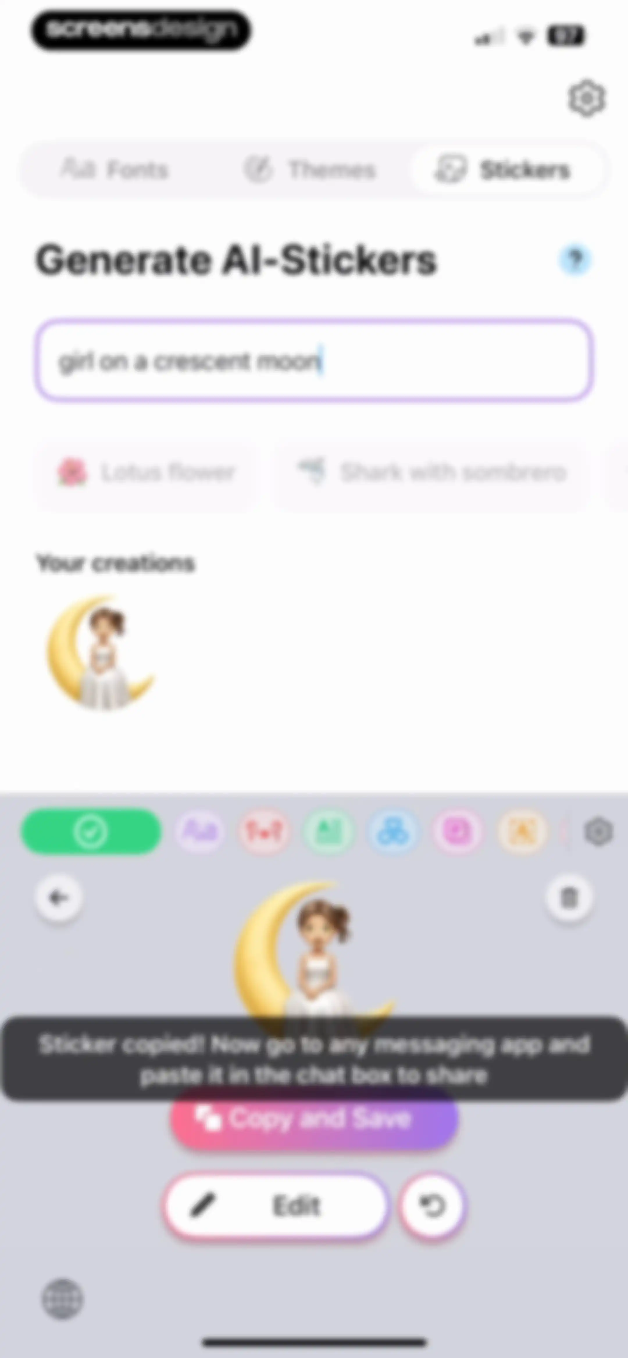 Fonts - AI Stickers screen 22