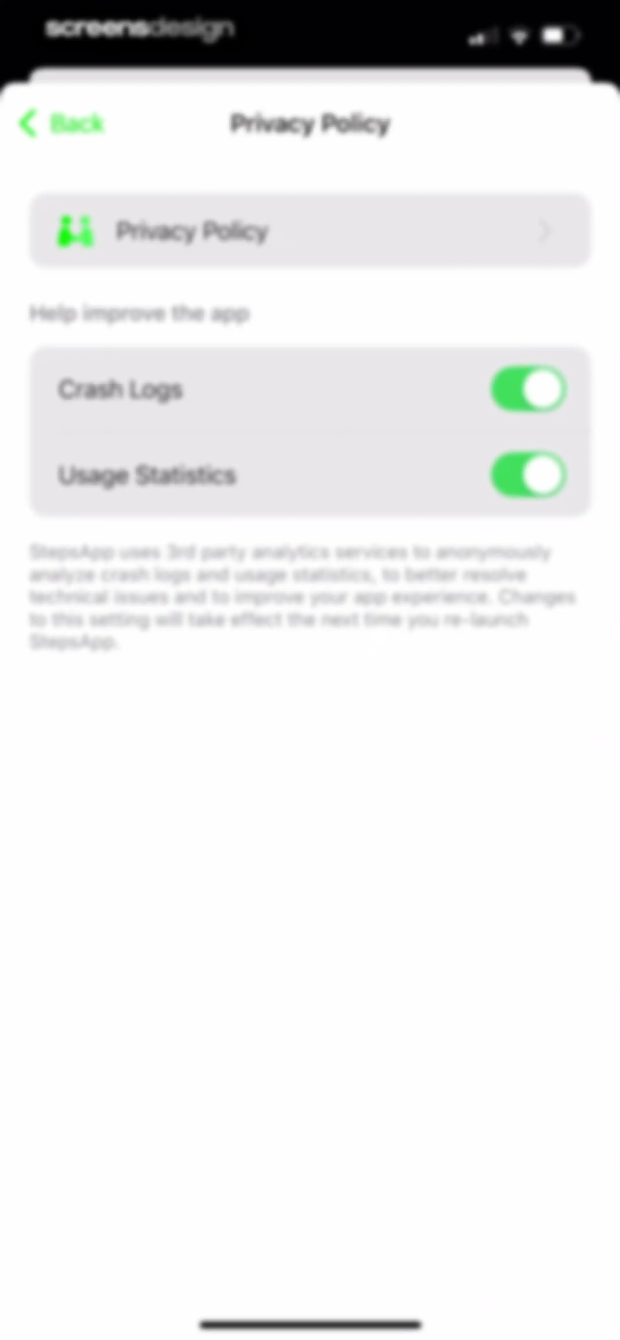 StepsApp Pedometer screen 170