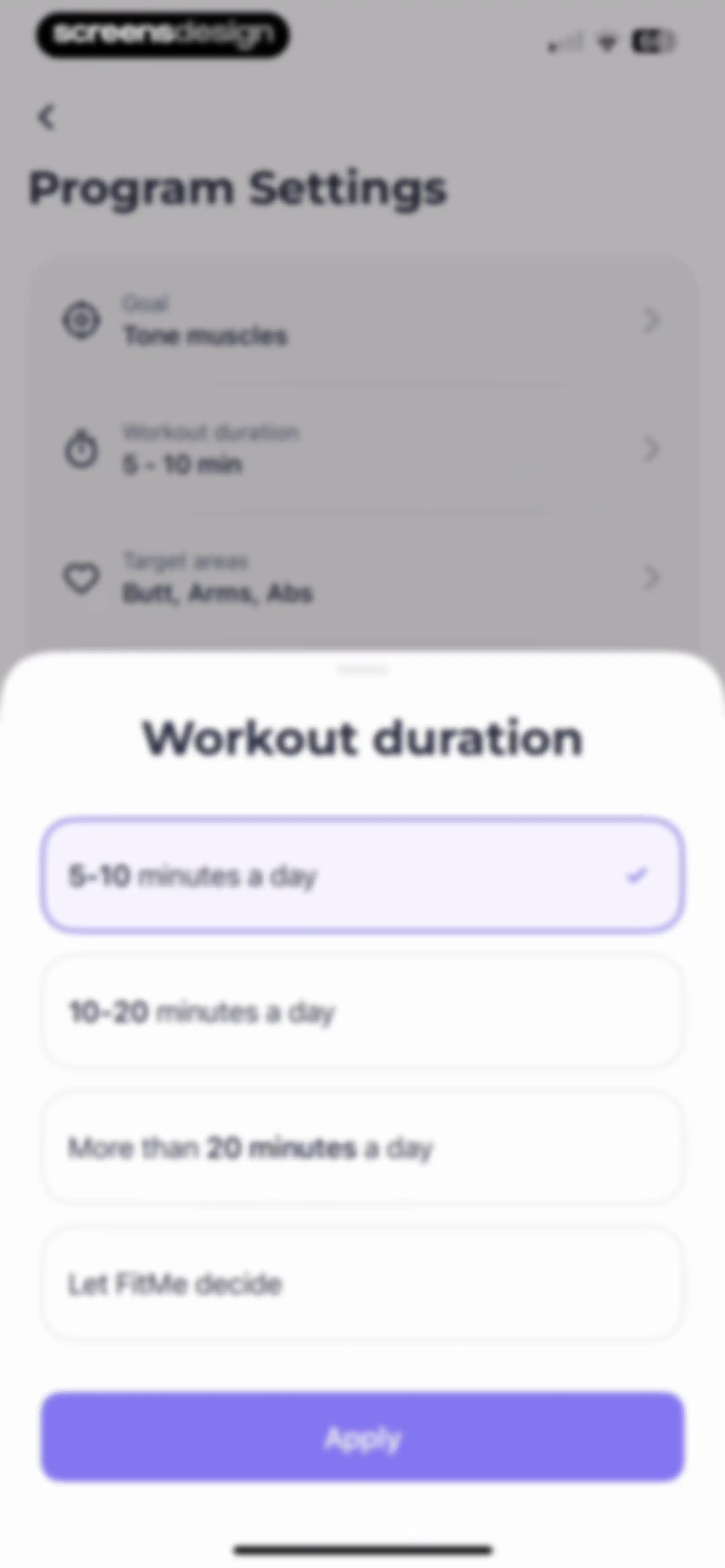 FitMe - Lazy Workout at Home screen 66