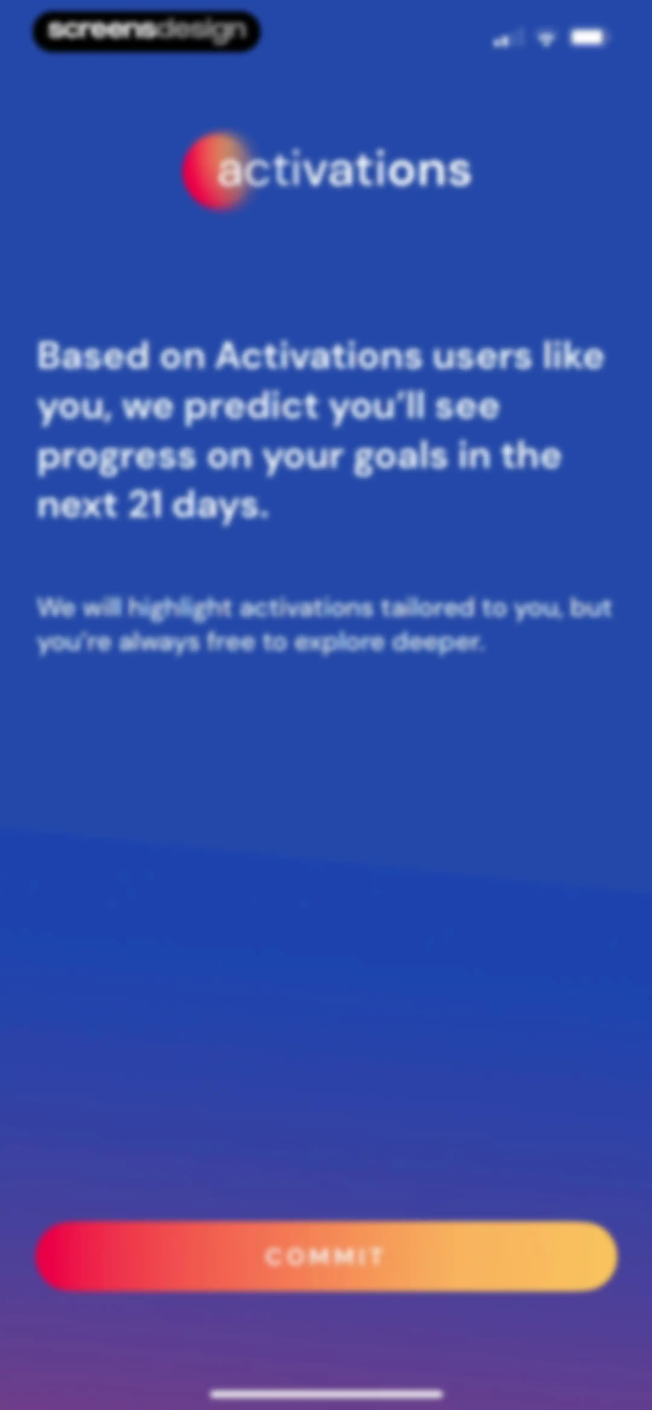 Activations: Daily Motivation screen 17